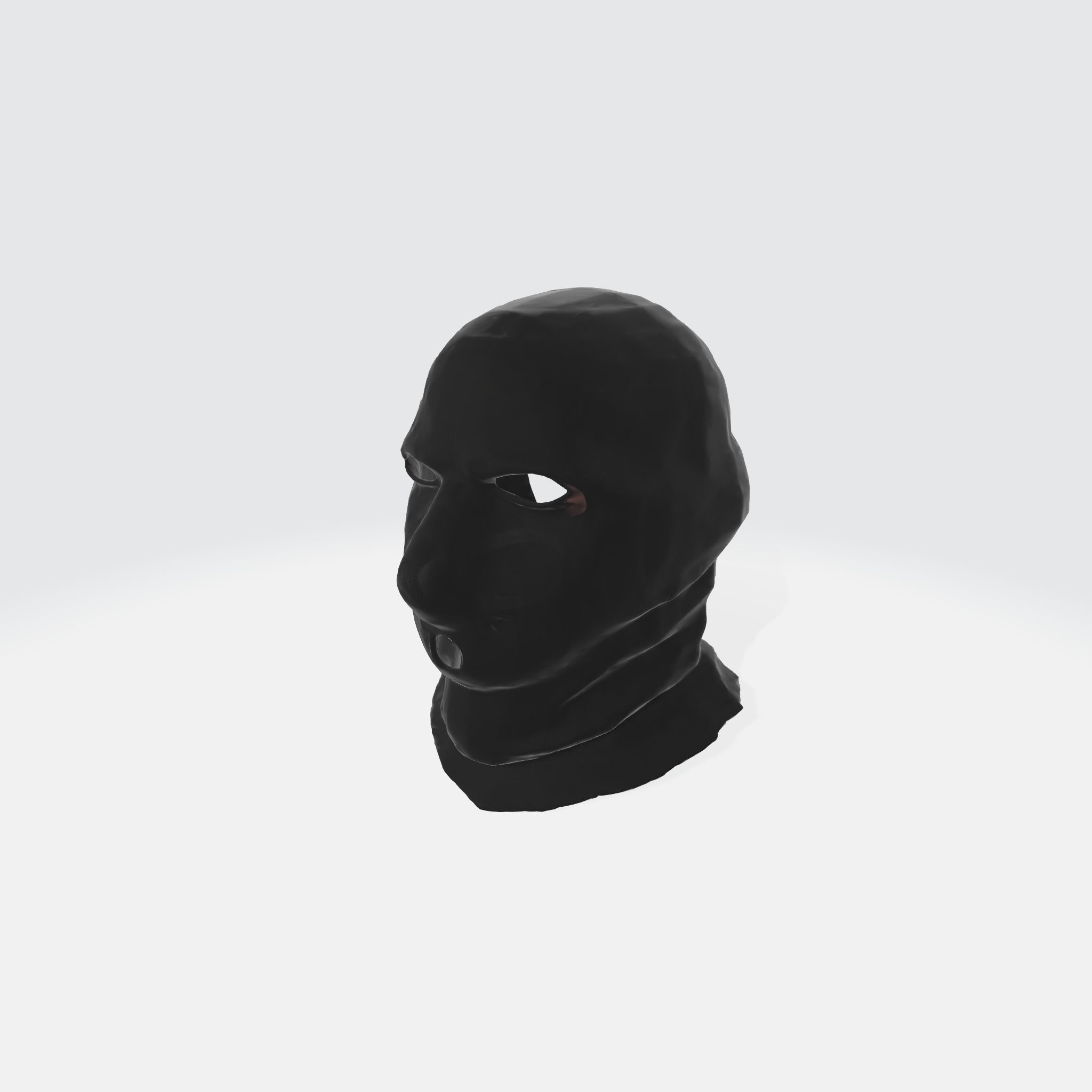 A black ski mask 3D model_1