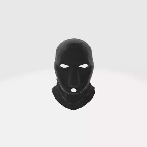 A black ski mask 3D model