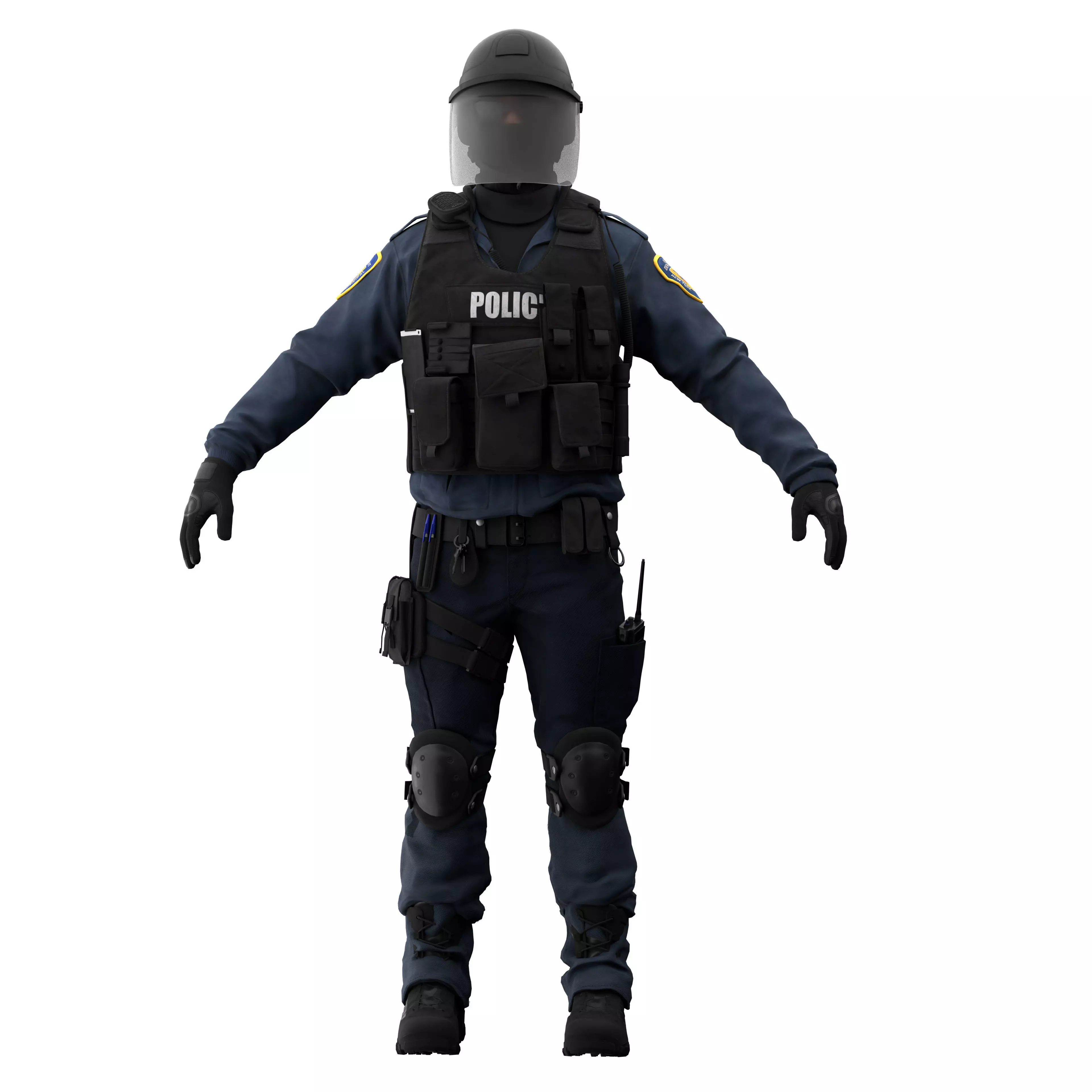 Police Swat 3D model_0