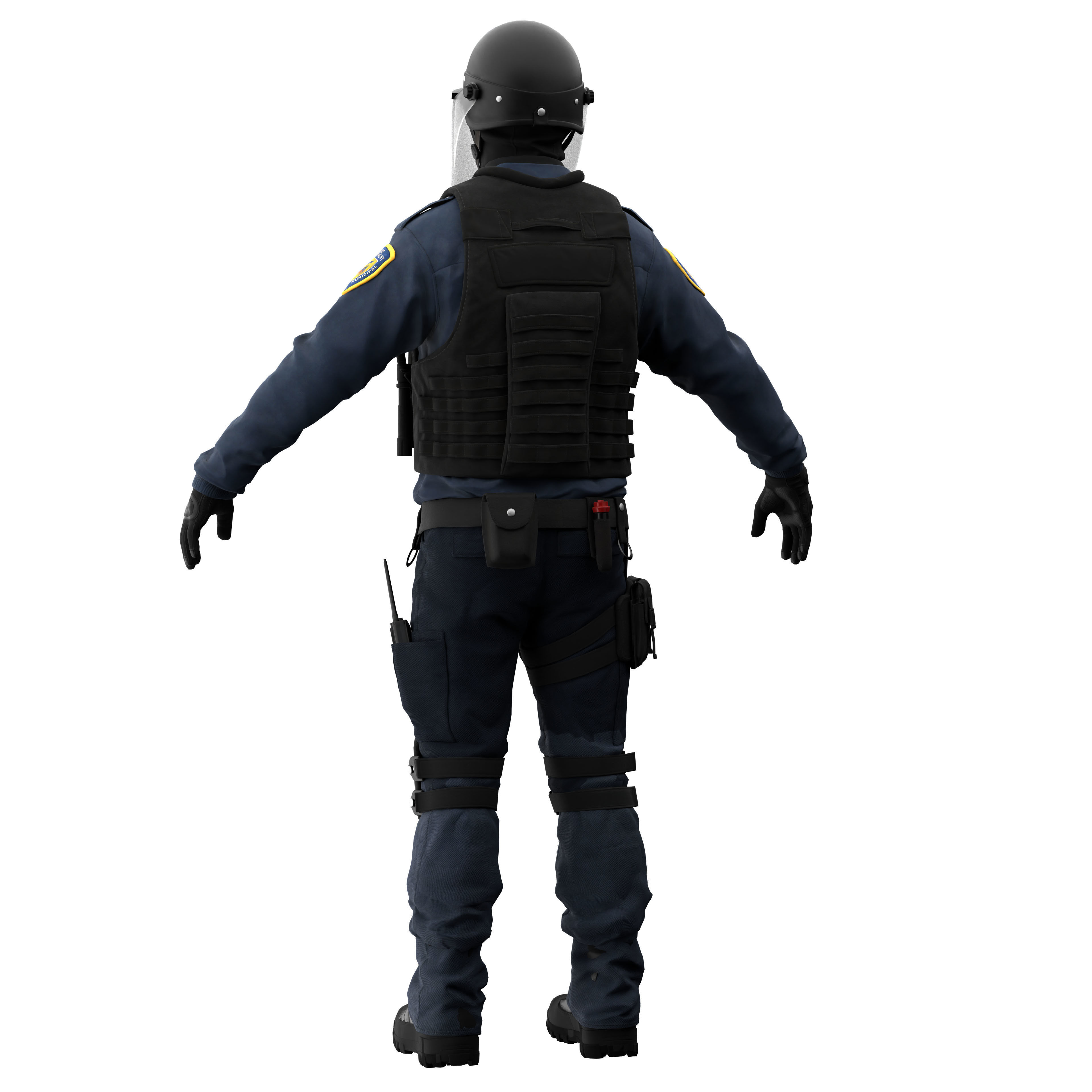 Police Swat 3D model_2