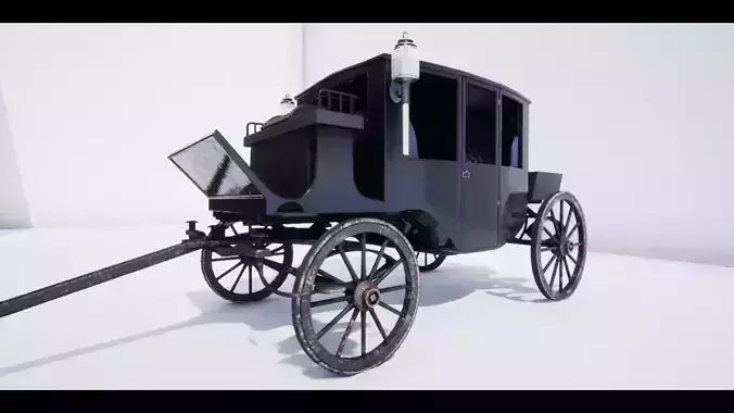 The Carriage 1 Low-poly 3D model