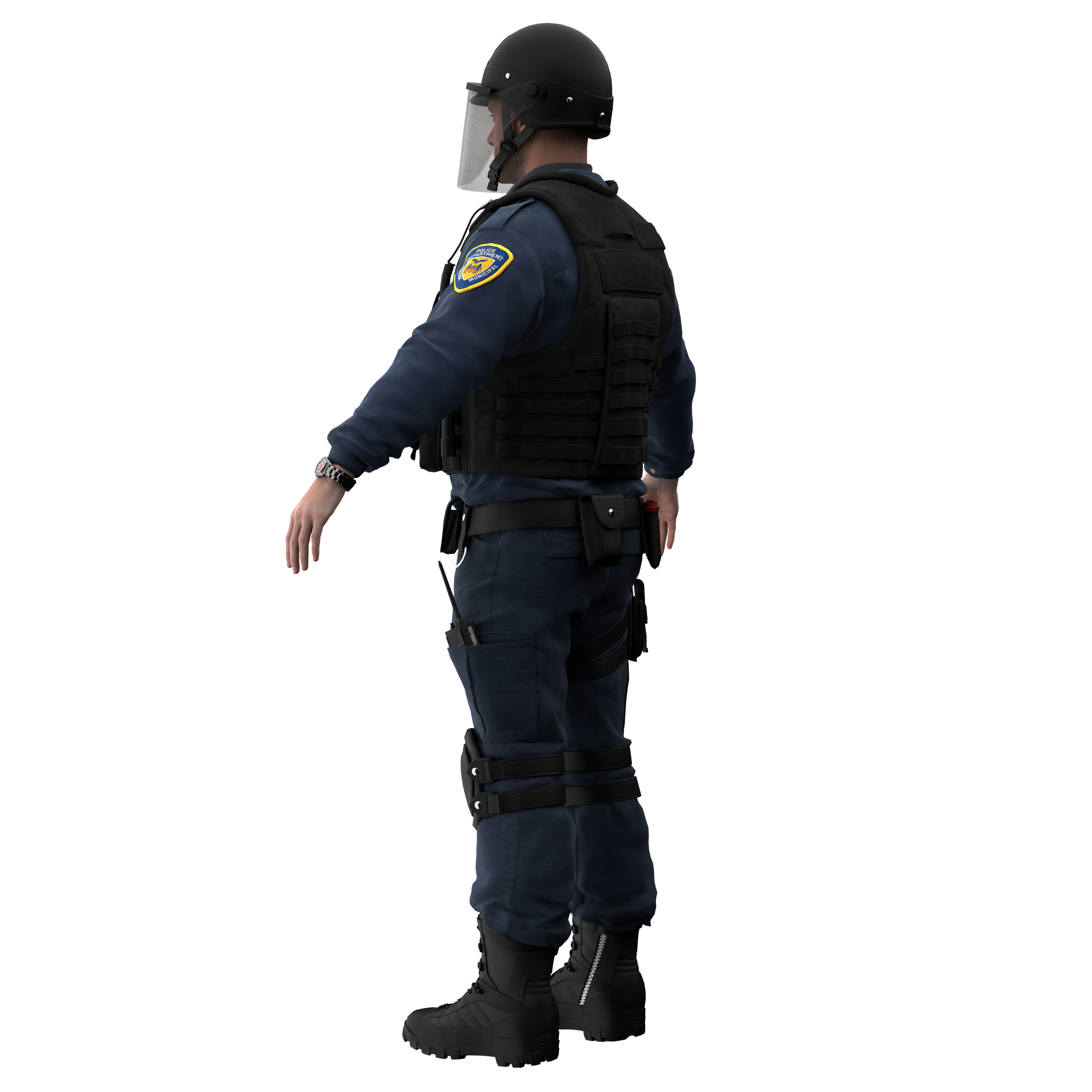 Police SWAT2 3D model_4