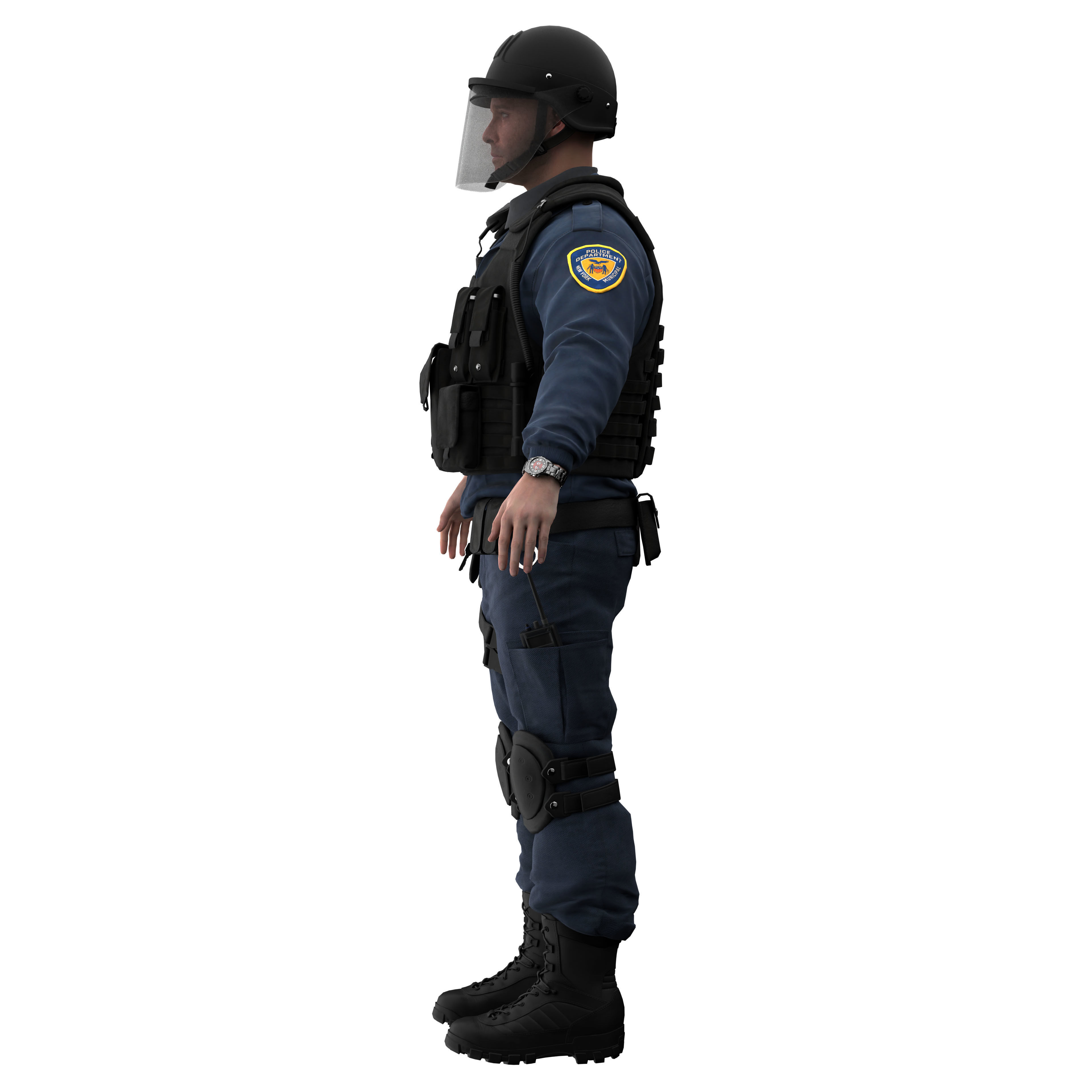 Police SWAT2 3D model_7