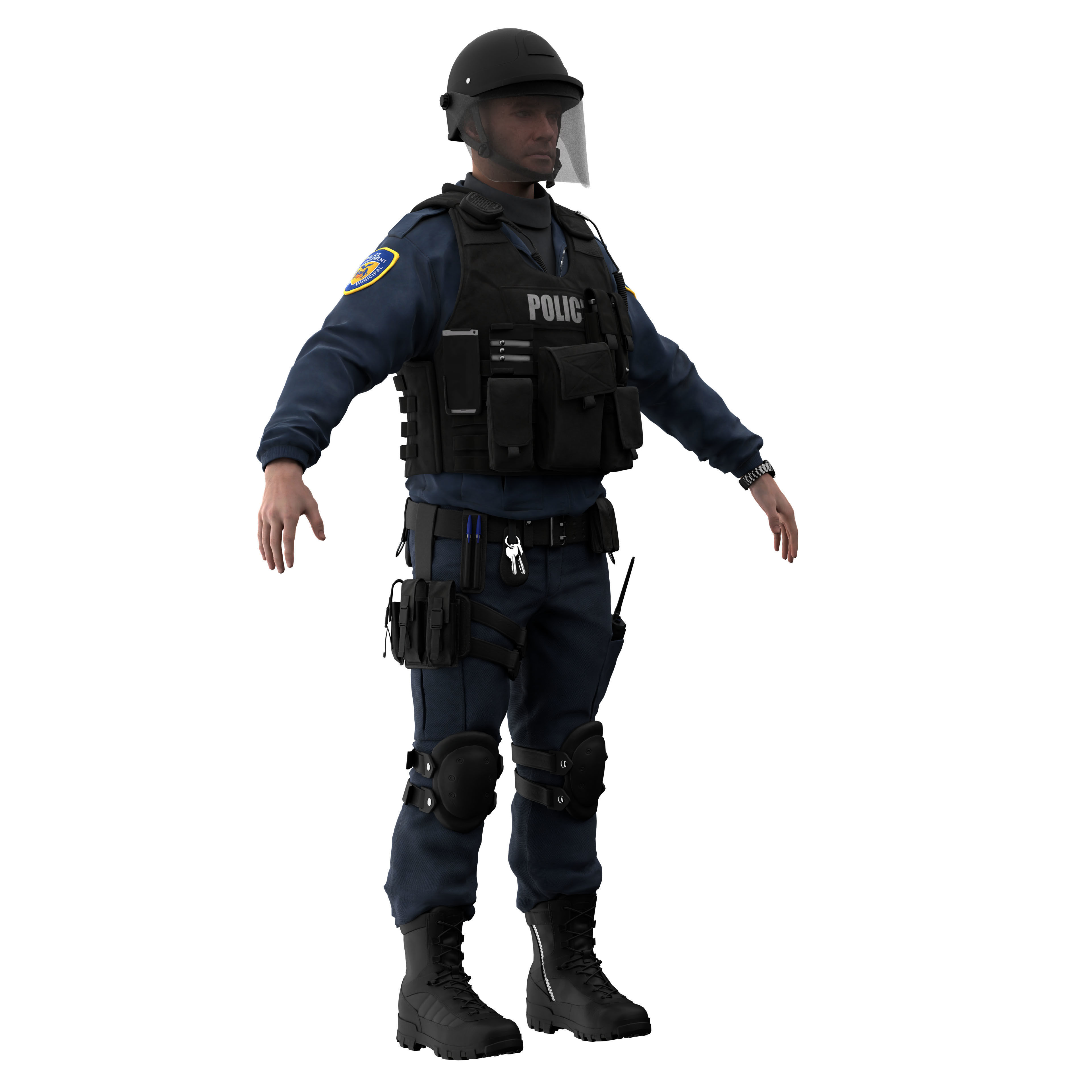 Police SWAT2 3D model_11