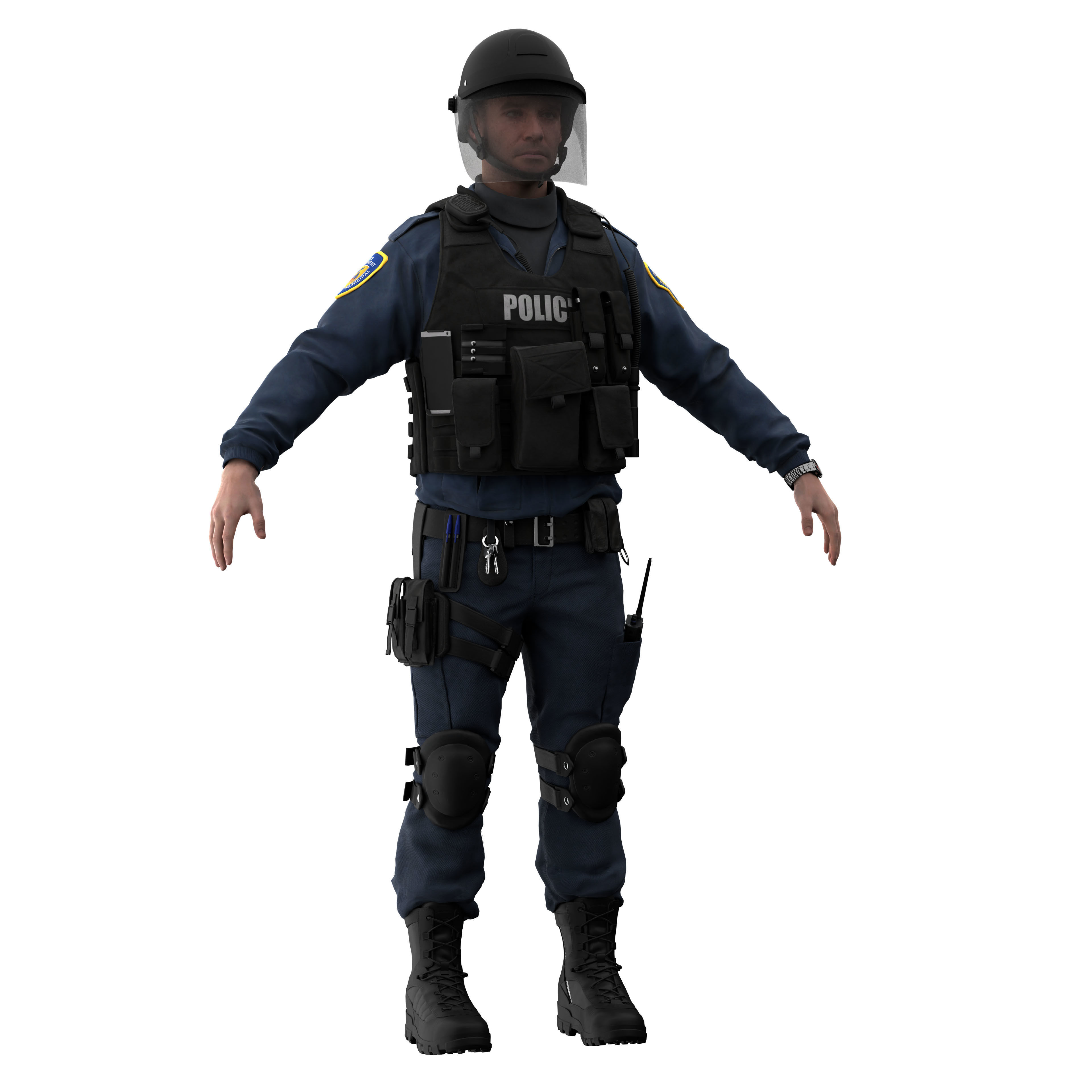 Police SWAT2 3D model_10