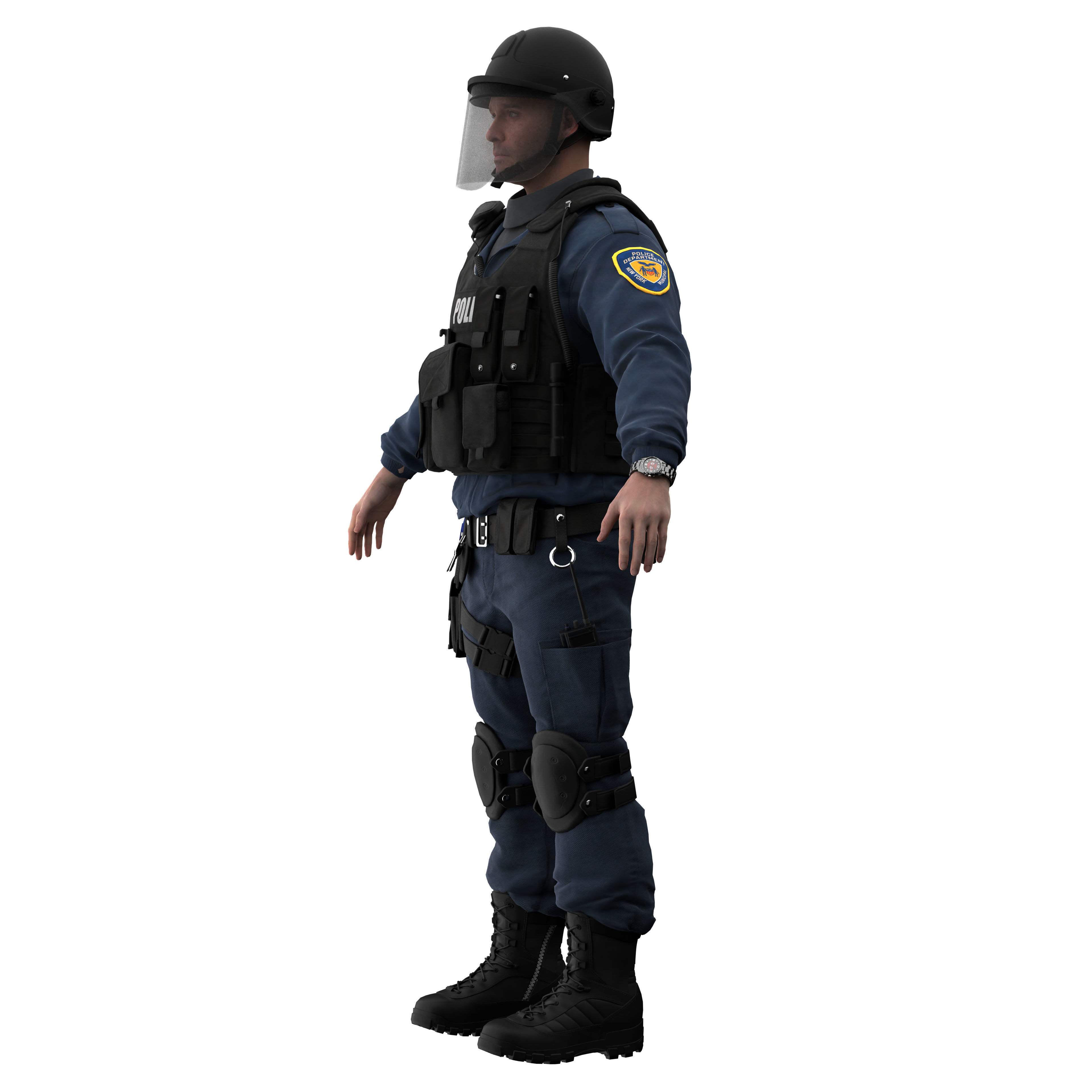Police SWAT2 3D model_8