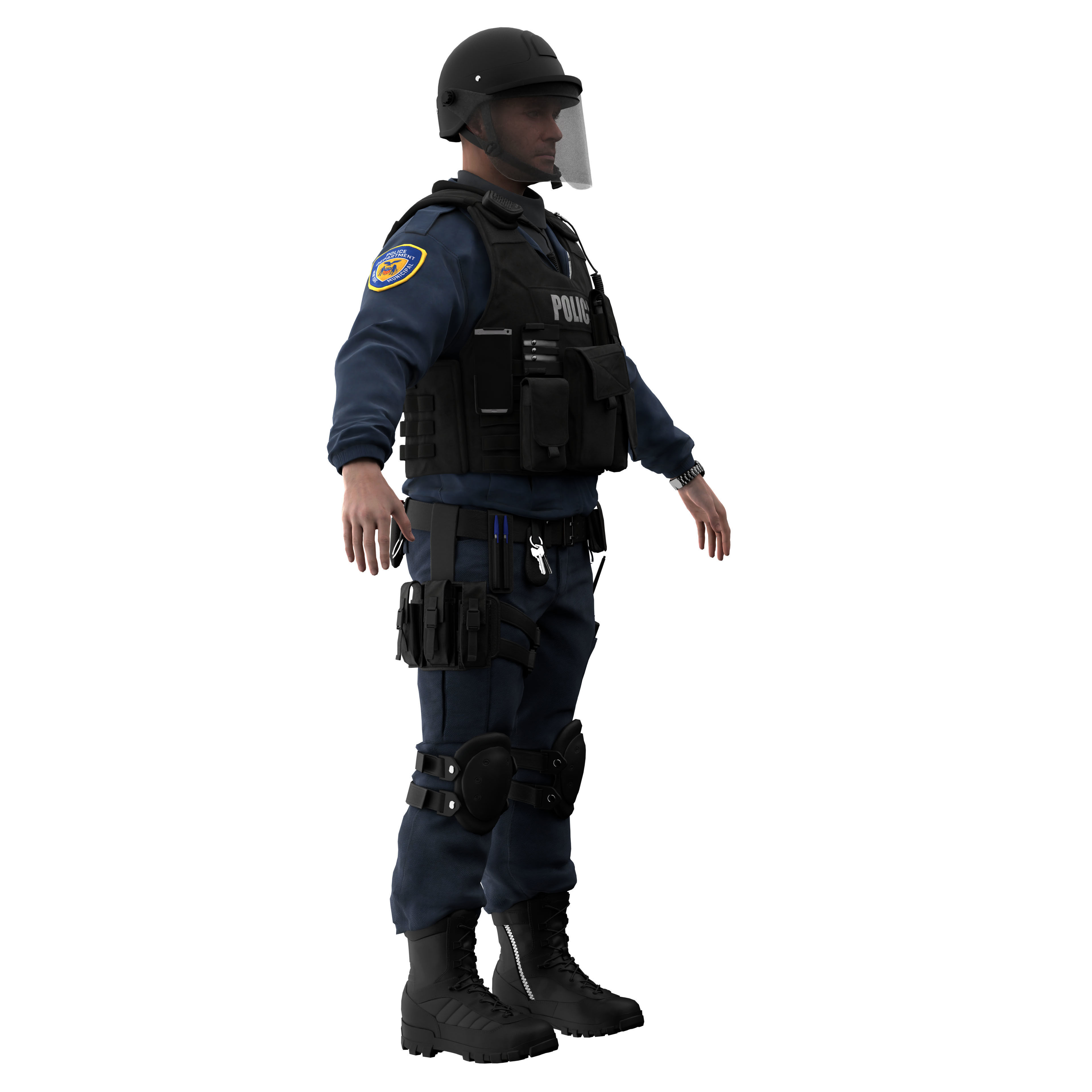 Police SWAT2 3D model_12