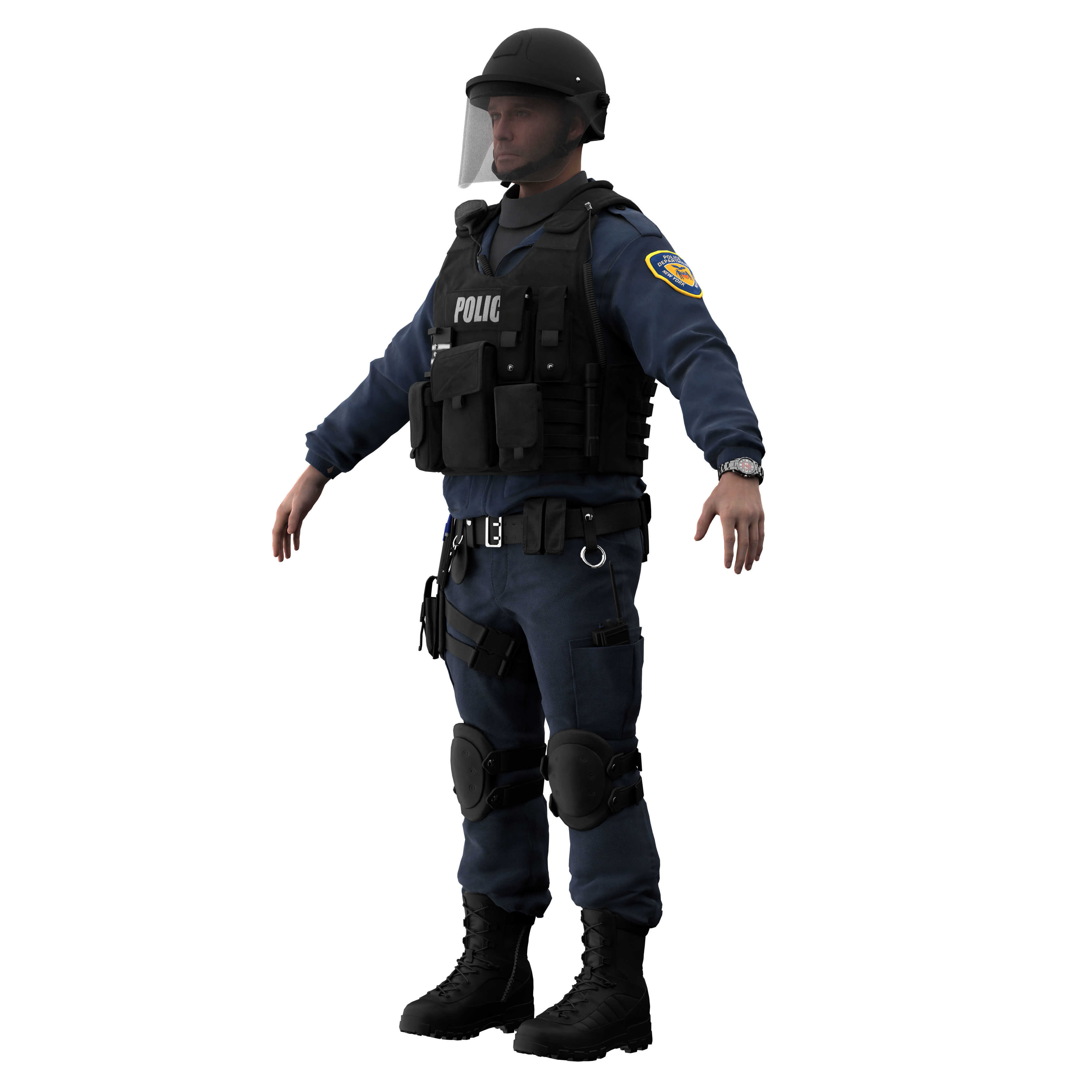 Police SWAT2 3D model_9