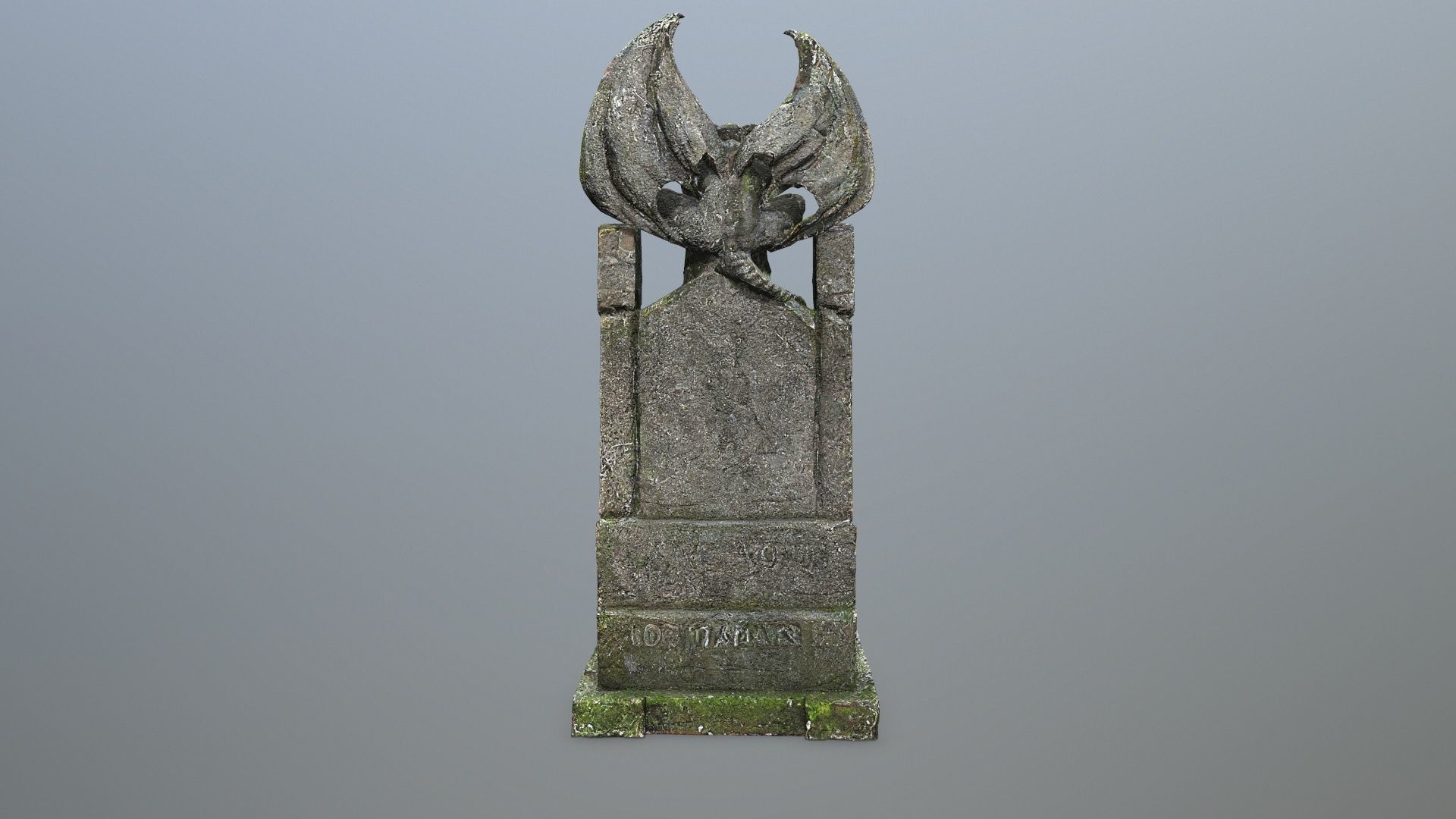 Devil Stone Throne Low-poly 3D model_7