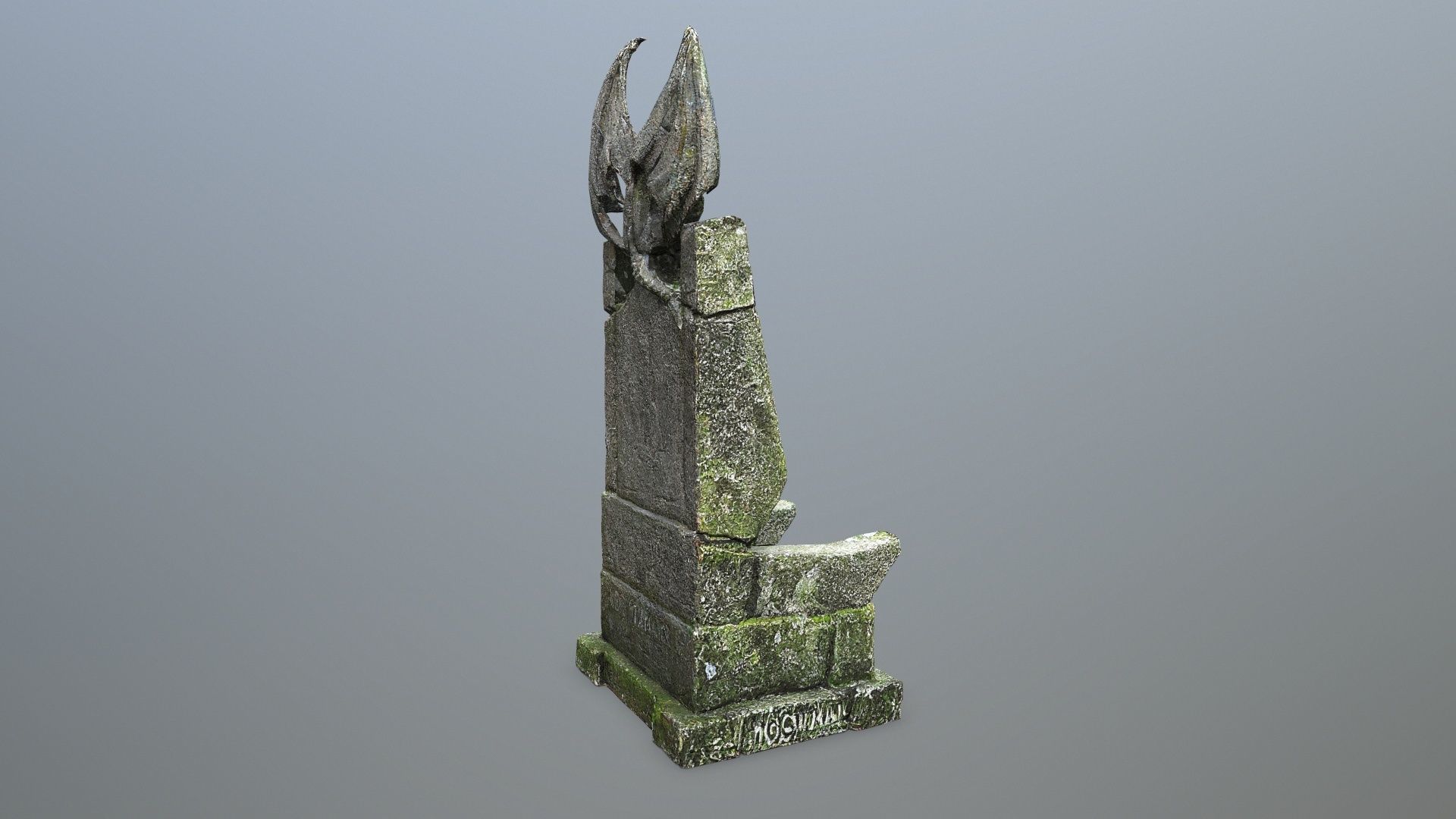 Devil Stone Throne Low-poly 3D model_8