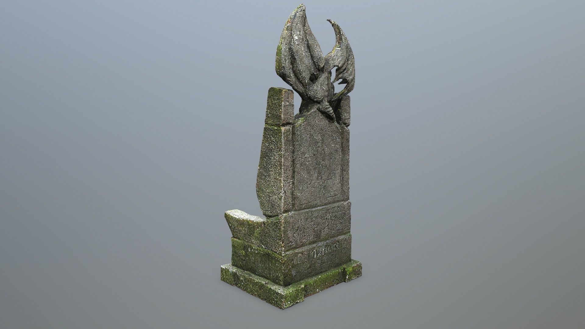 Devil Stone Throne Low-poly 3D model_6