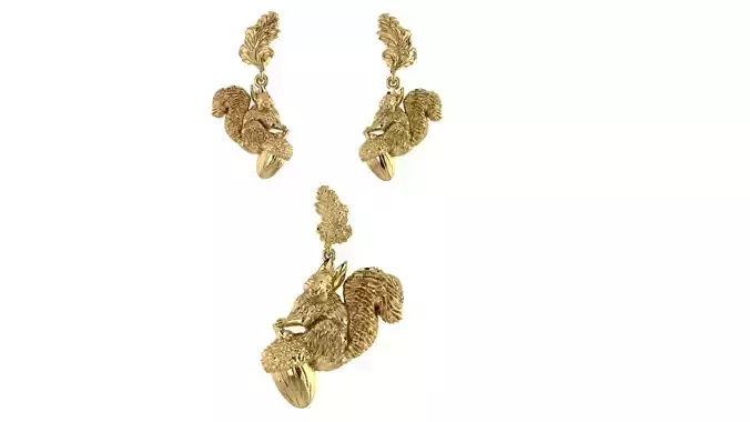 squirrel acorn jewelry 