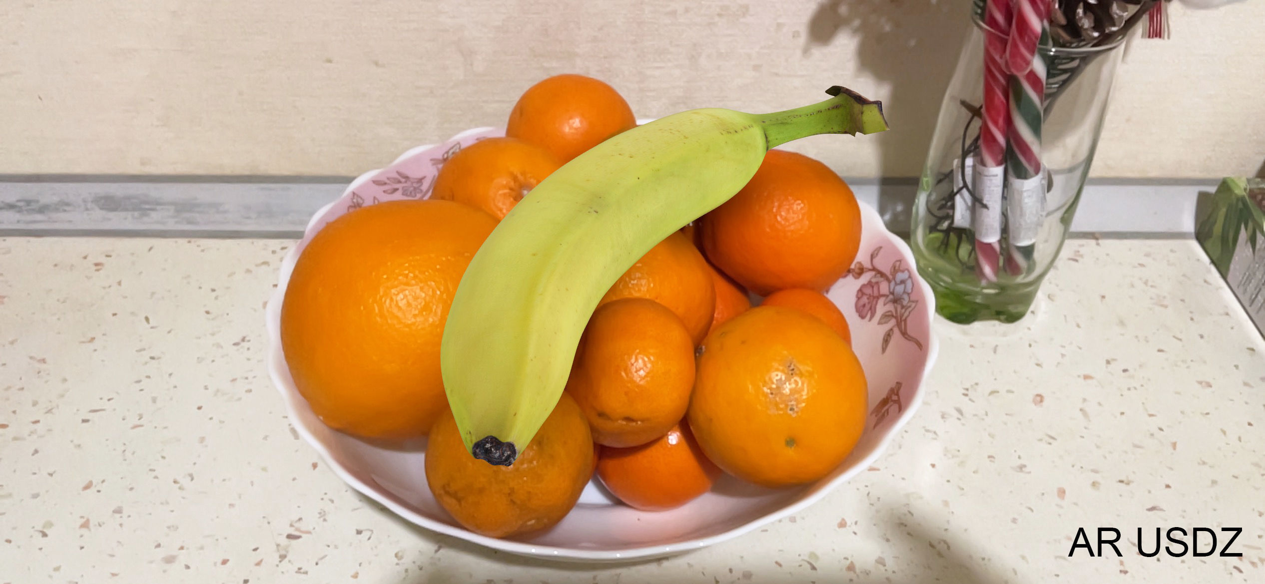 Banana Whole Half And Slices 3D model_19
