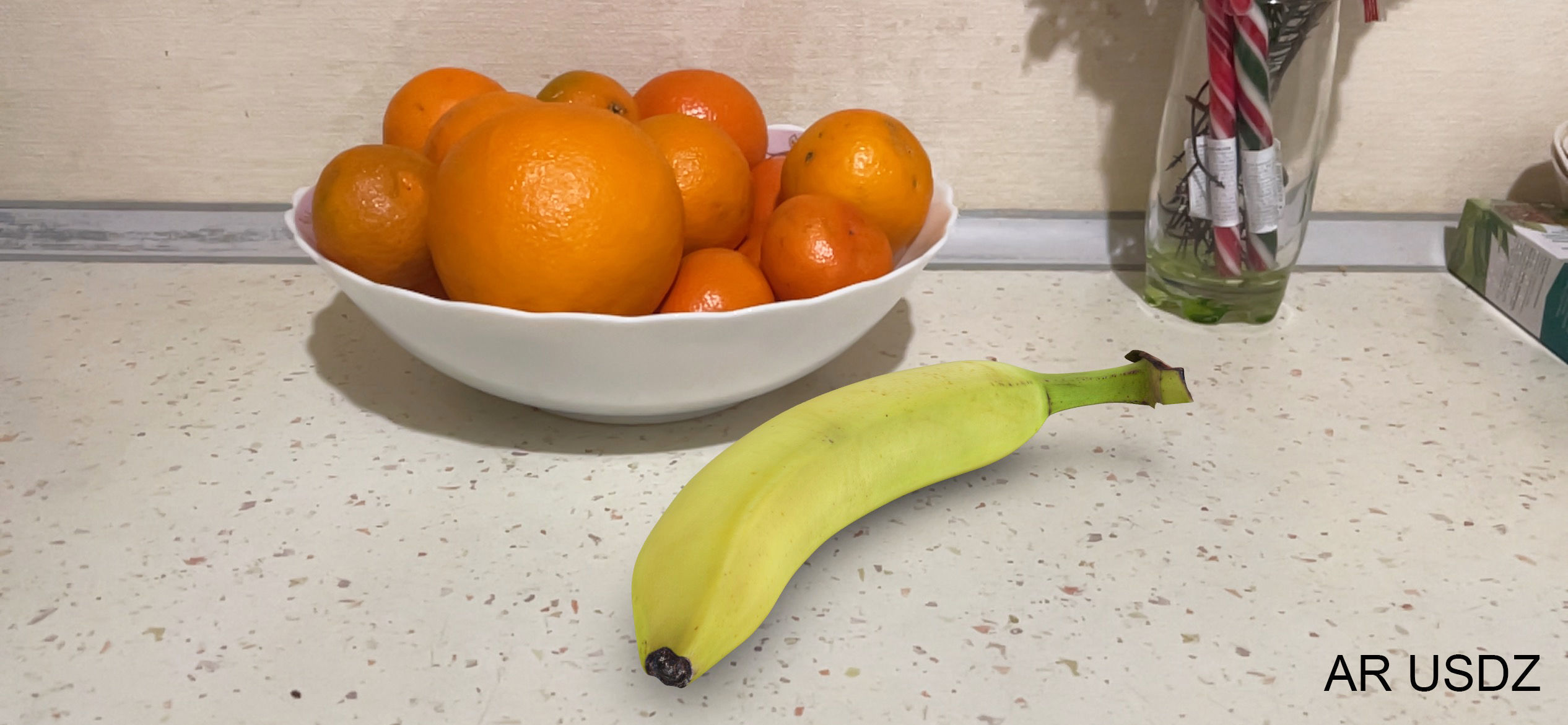 Banana Whole Half And Slices 3D model_20