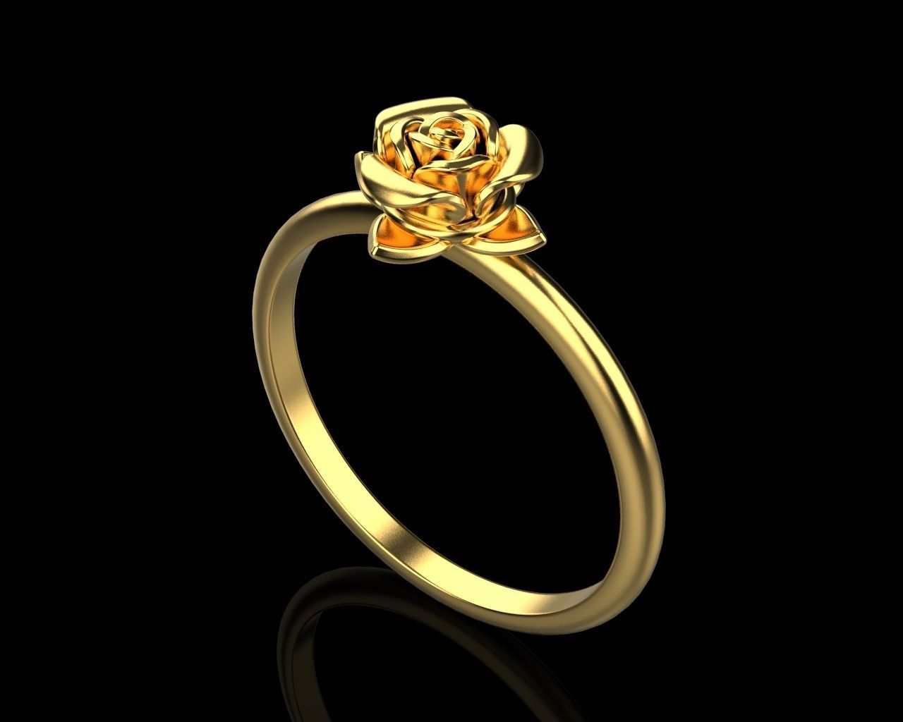 Rose flower 4-11 size 3D print model_5