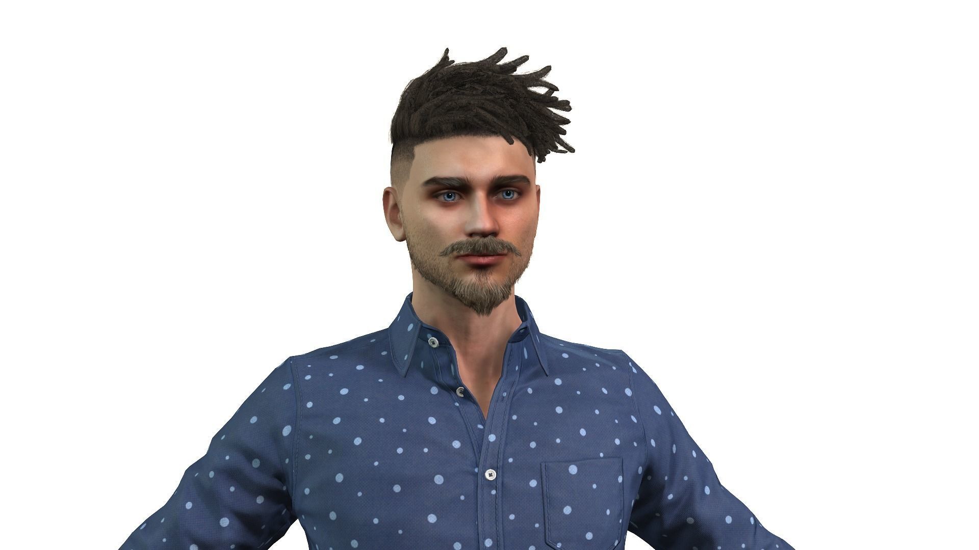 Male Figure for Animation and Games 3D model_1