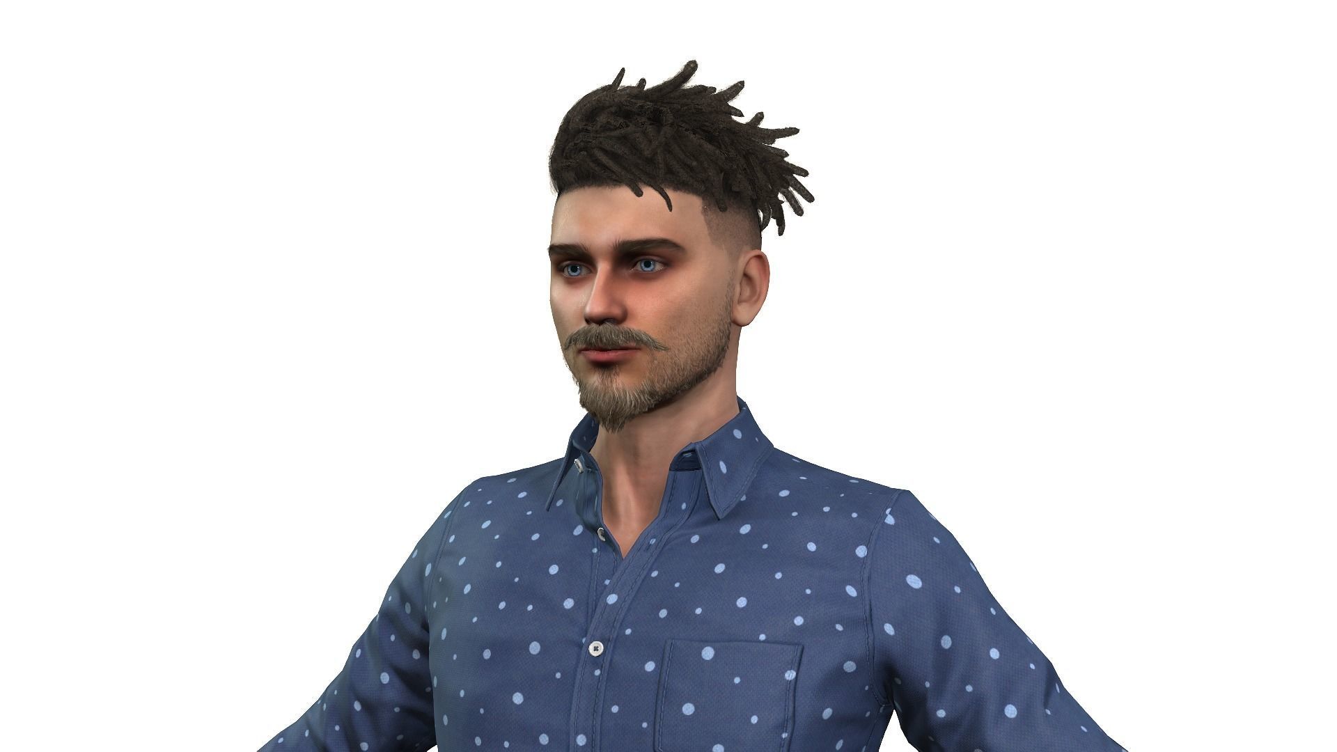 Male Figure for Animation and Games 3D model_3