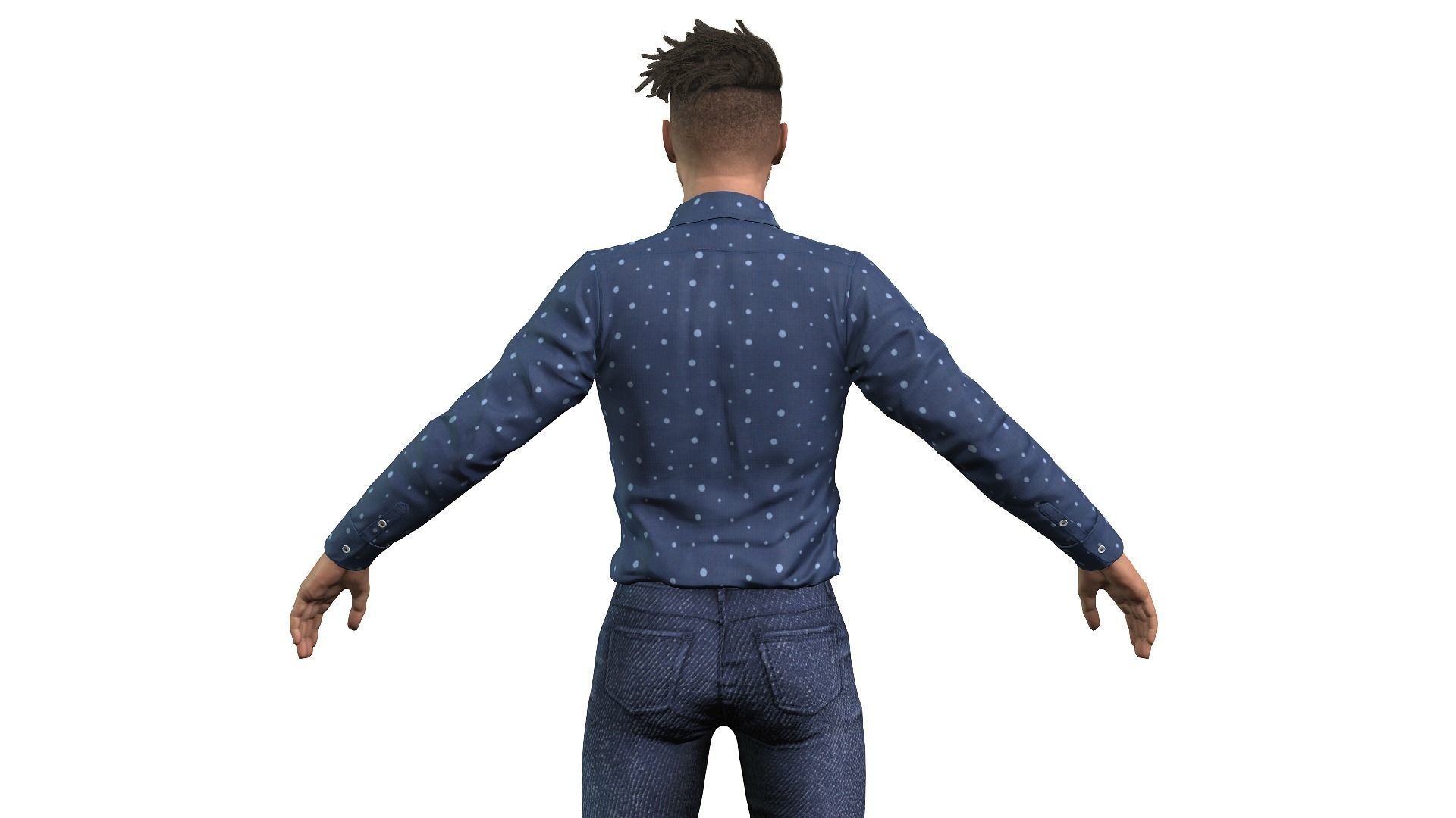 Male Figure for Animation and Games 3D model_5