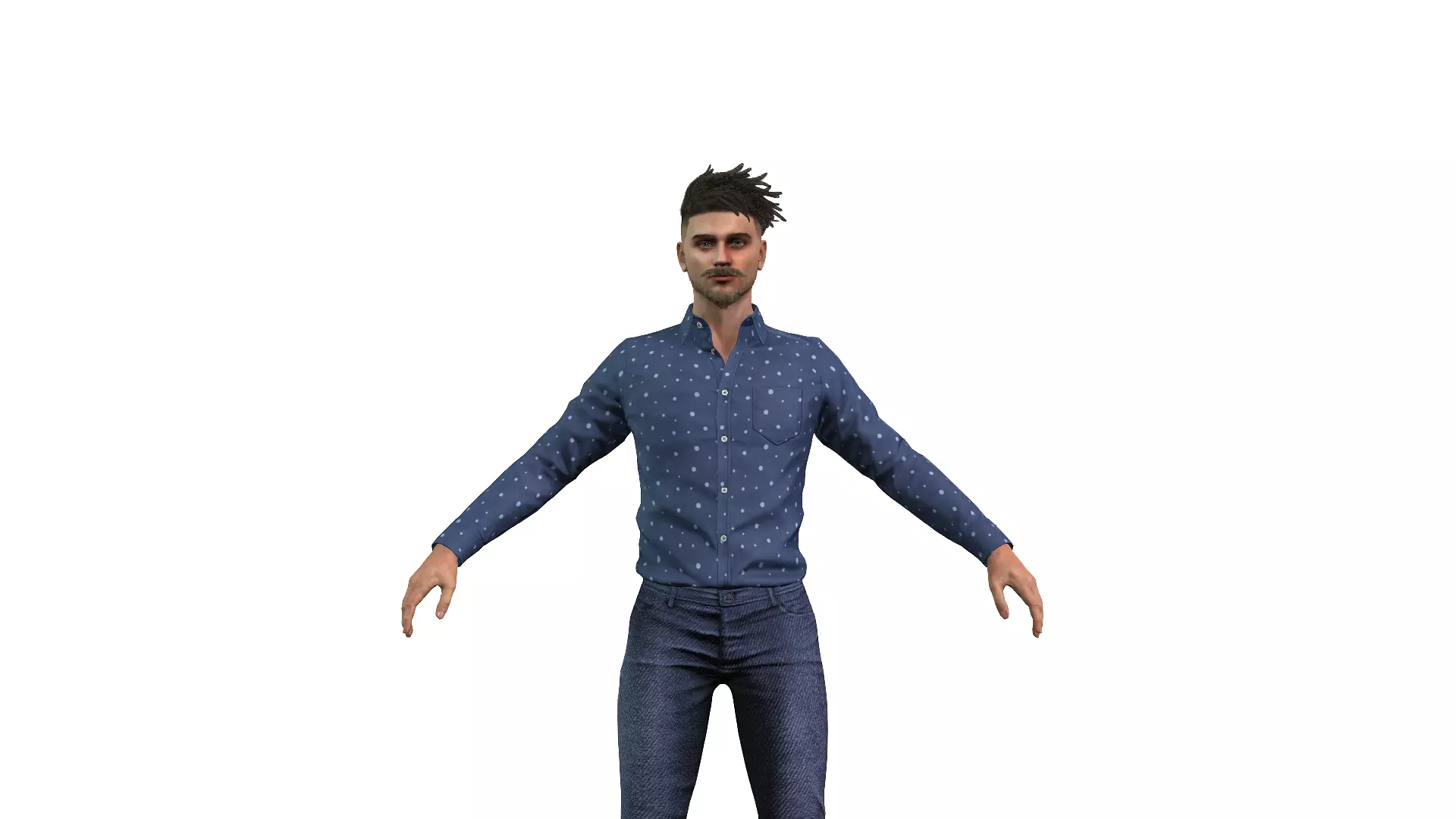 Male Figure for Animation and Games 3D model_0