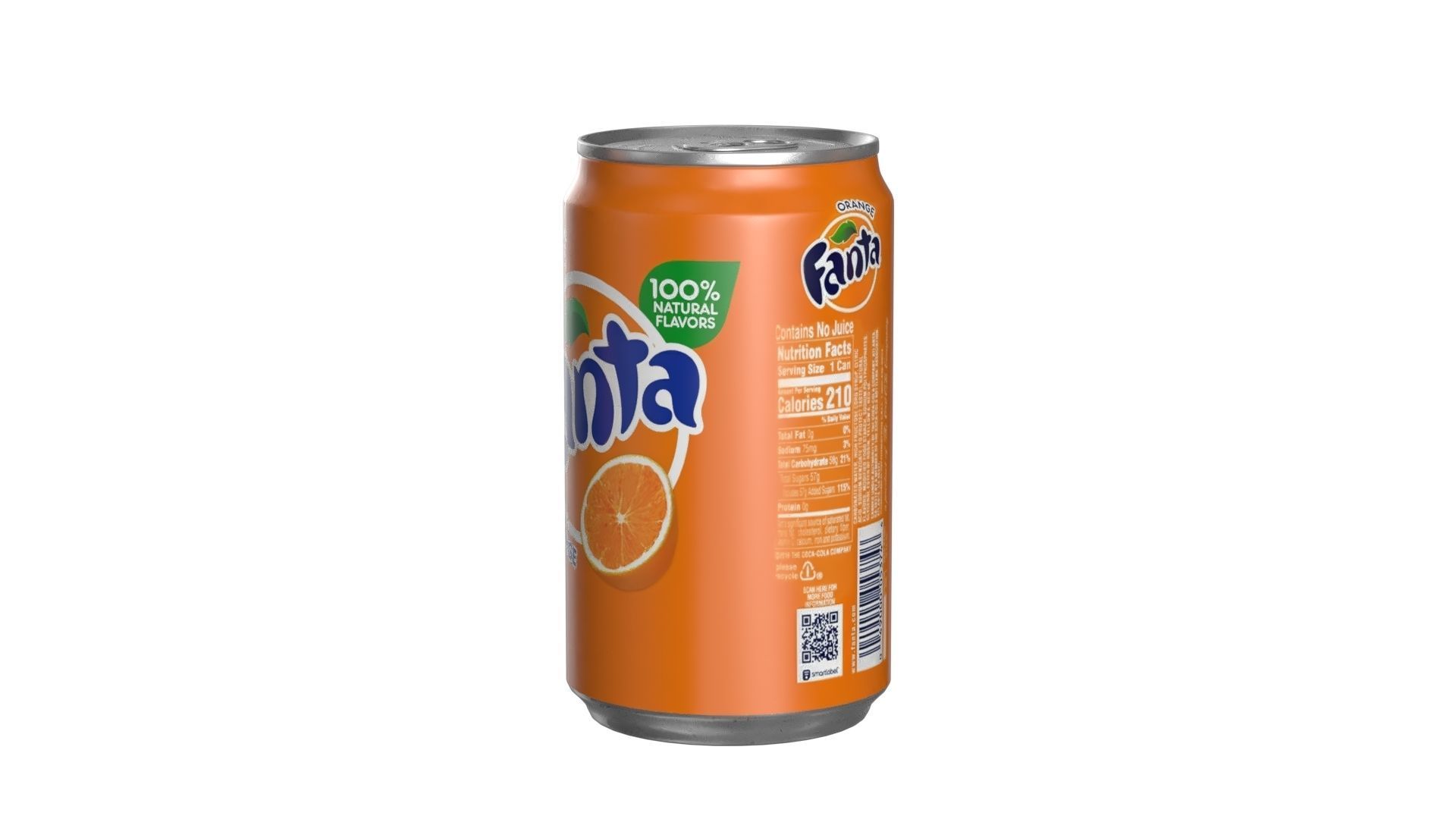 Fanta Drink Can Sleek 200ml 03 Low-poly 3D model_3