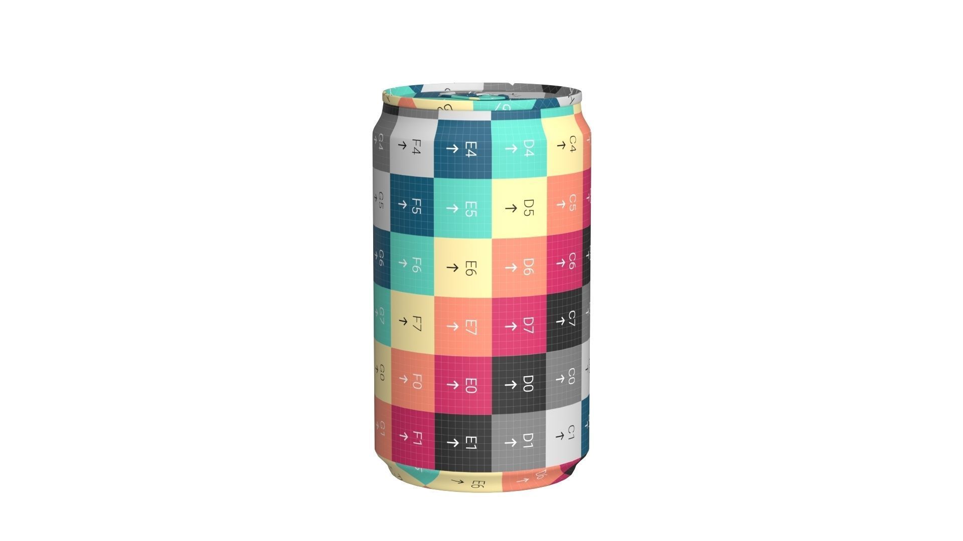 Fanta Drink Can Sleek 200ml 03 Low-poly 3D model_16