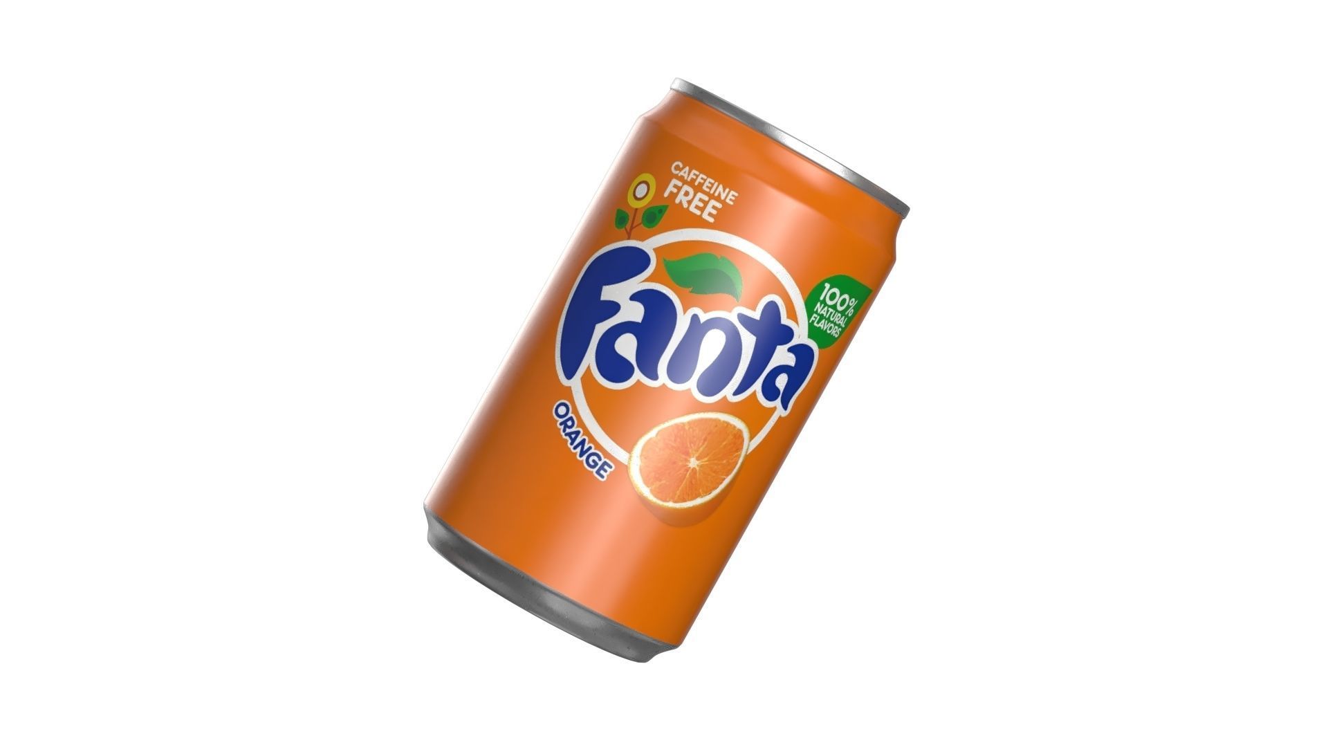 Fanta Drink Can Sleek 200ml 03 Low-poly 3D model_9