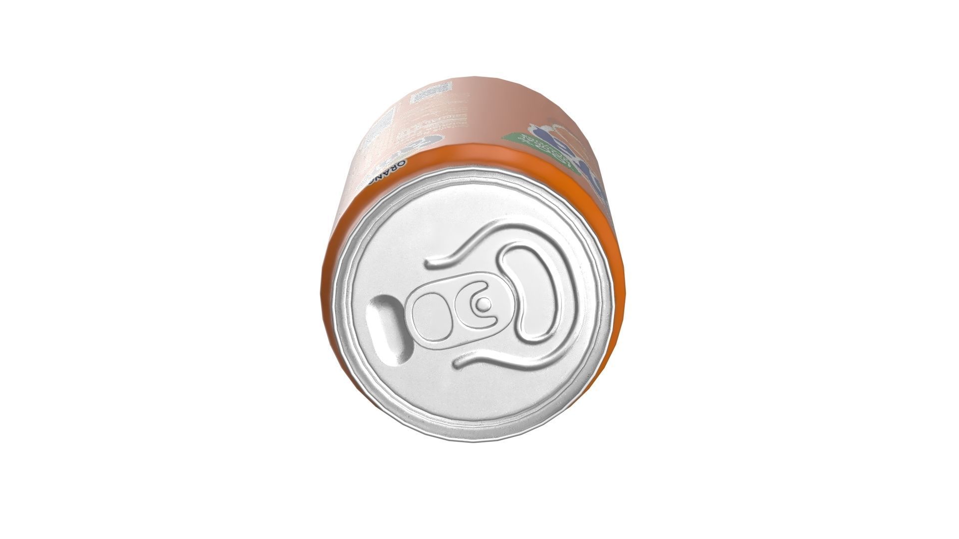 Fanta Drink Can Sleek 200ml 03 Low-poly 3D model_14