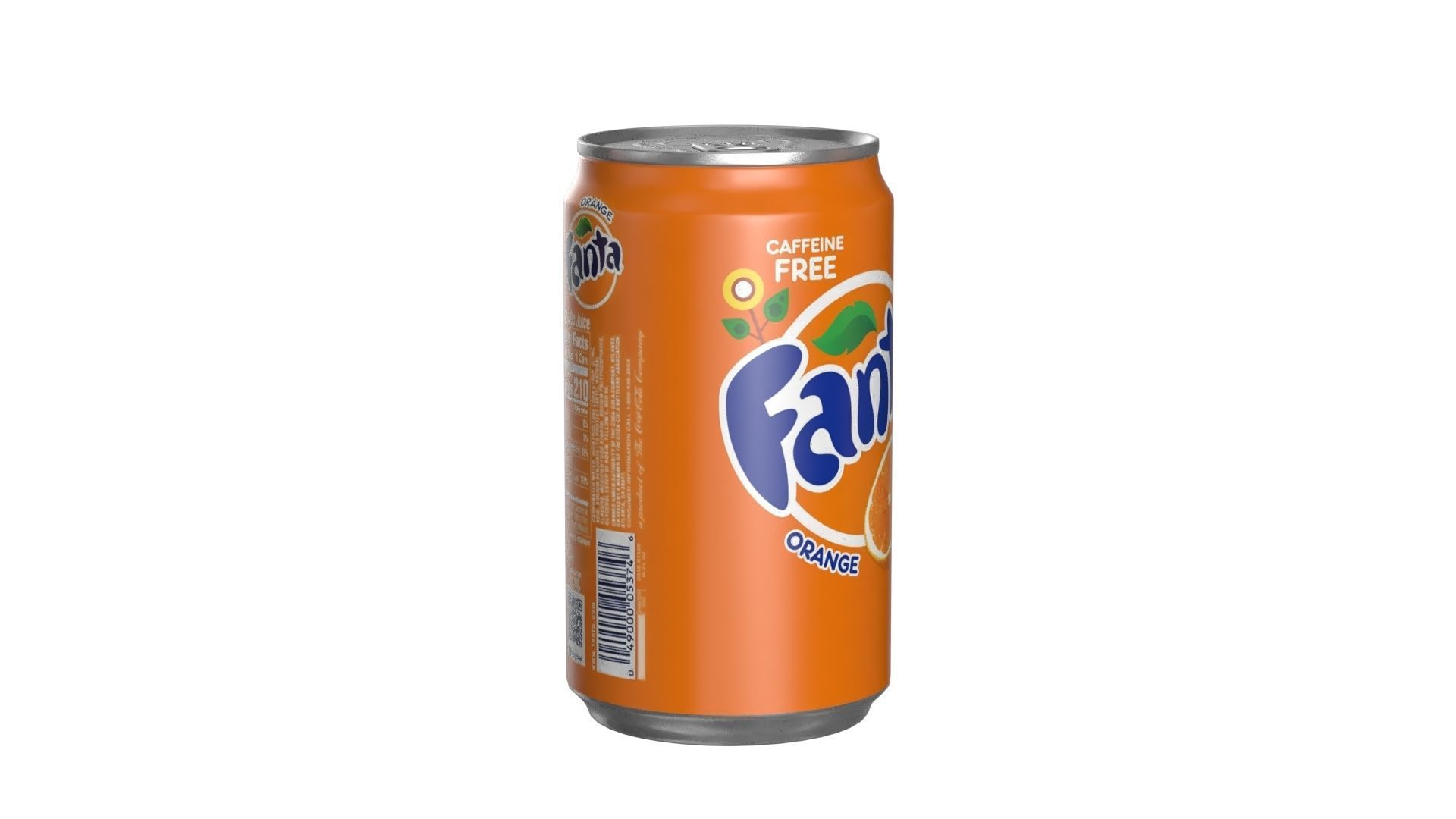 Fanta Drink Can Sleek 200ml 03 Low-poly 3D model_1