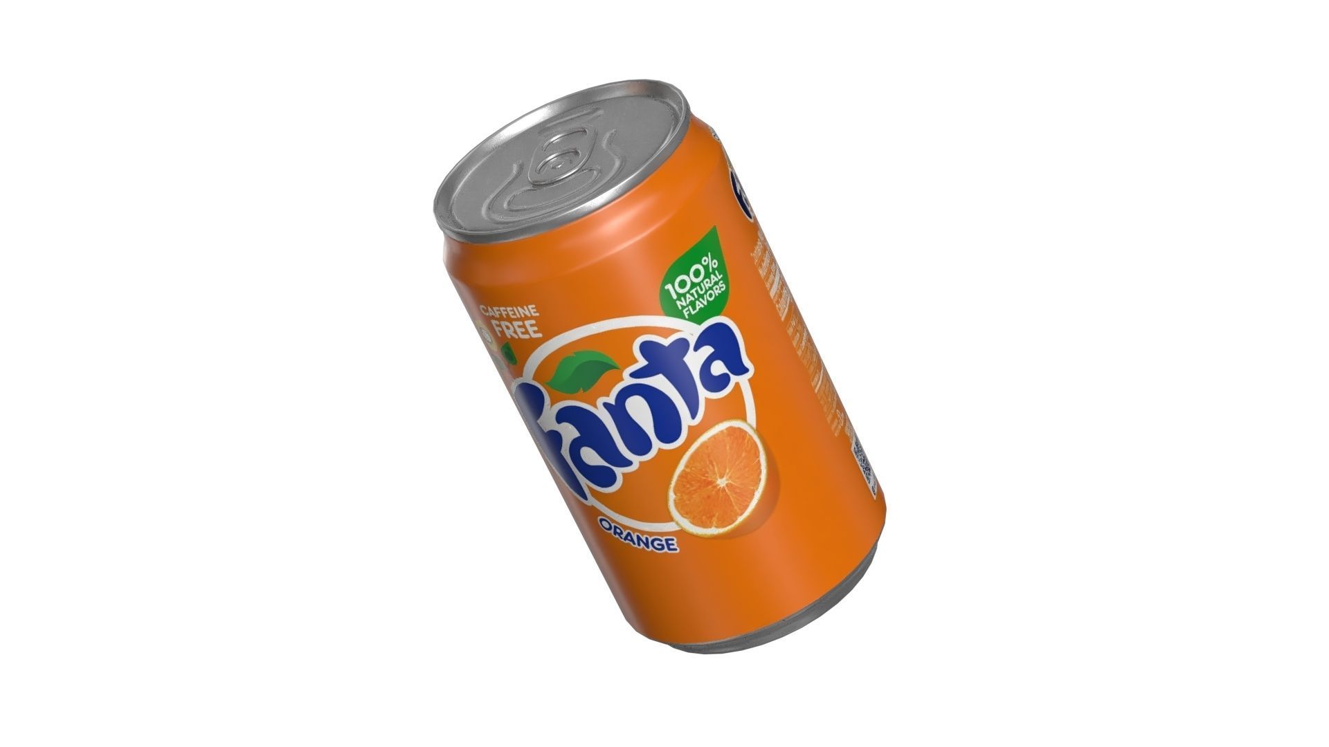 Fanta Drink Can Sleek 200ml 03 Low-poly 3D model_13