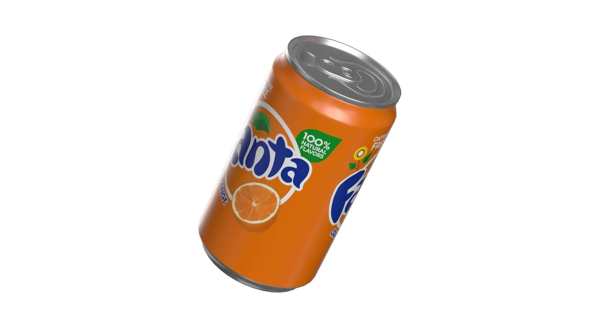 Fanta Drink Can Sleek 200ml 03 Low-poly 3D model_8