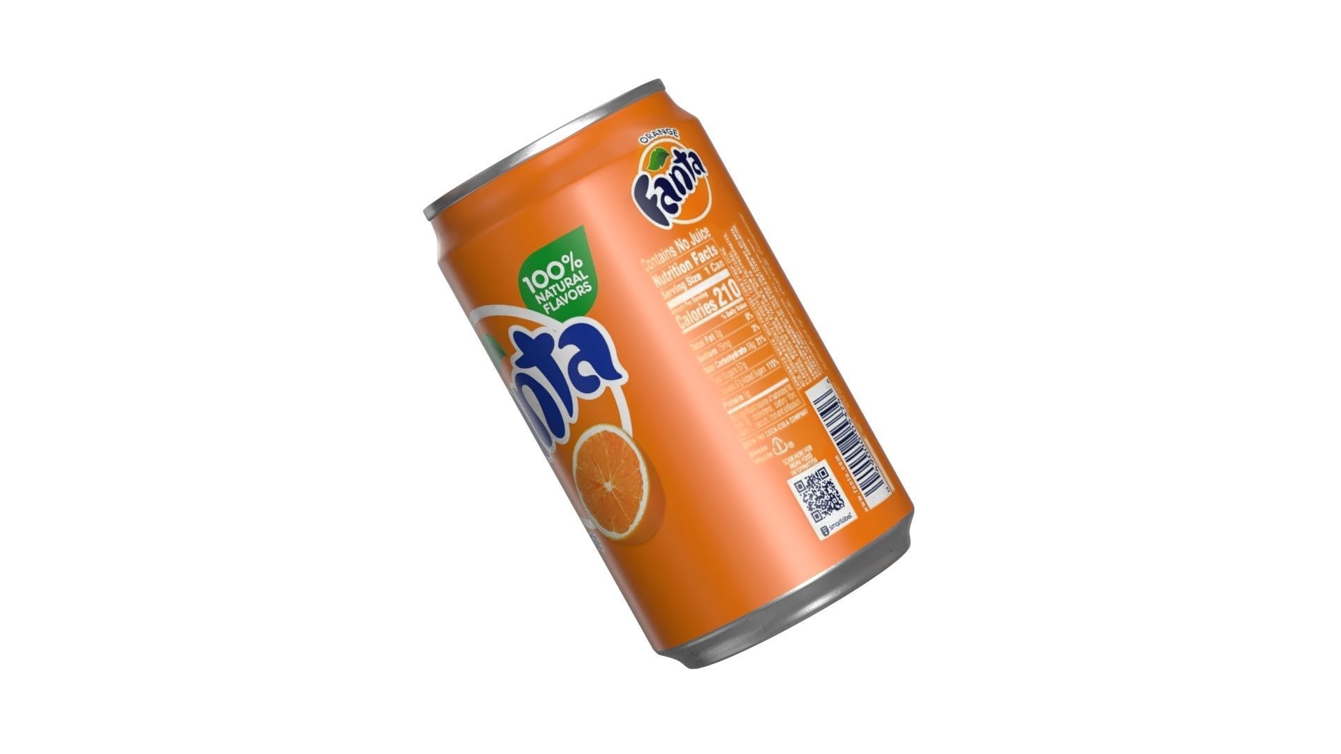 Fanta Drink Can Sleek 200ml 03 Low-poly 3D model_12