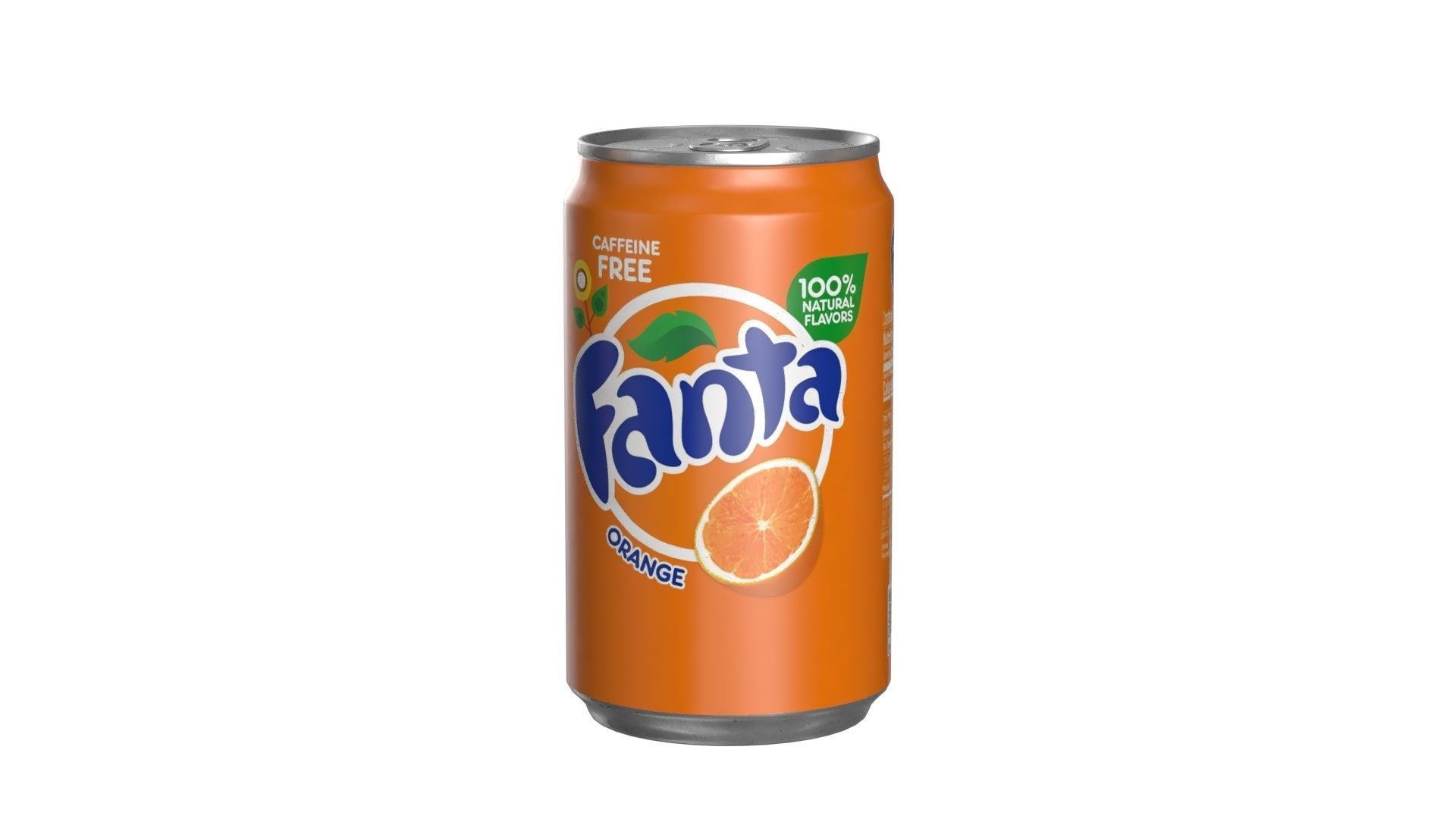 Fanta Drink Can Sleek 200ml 03 Low-poly 3D model_4