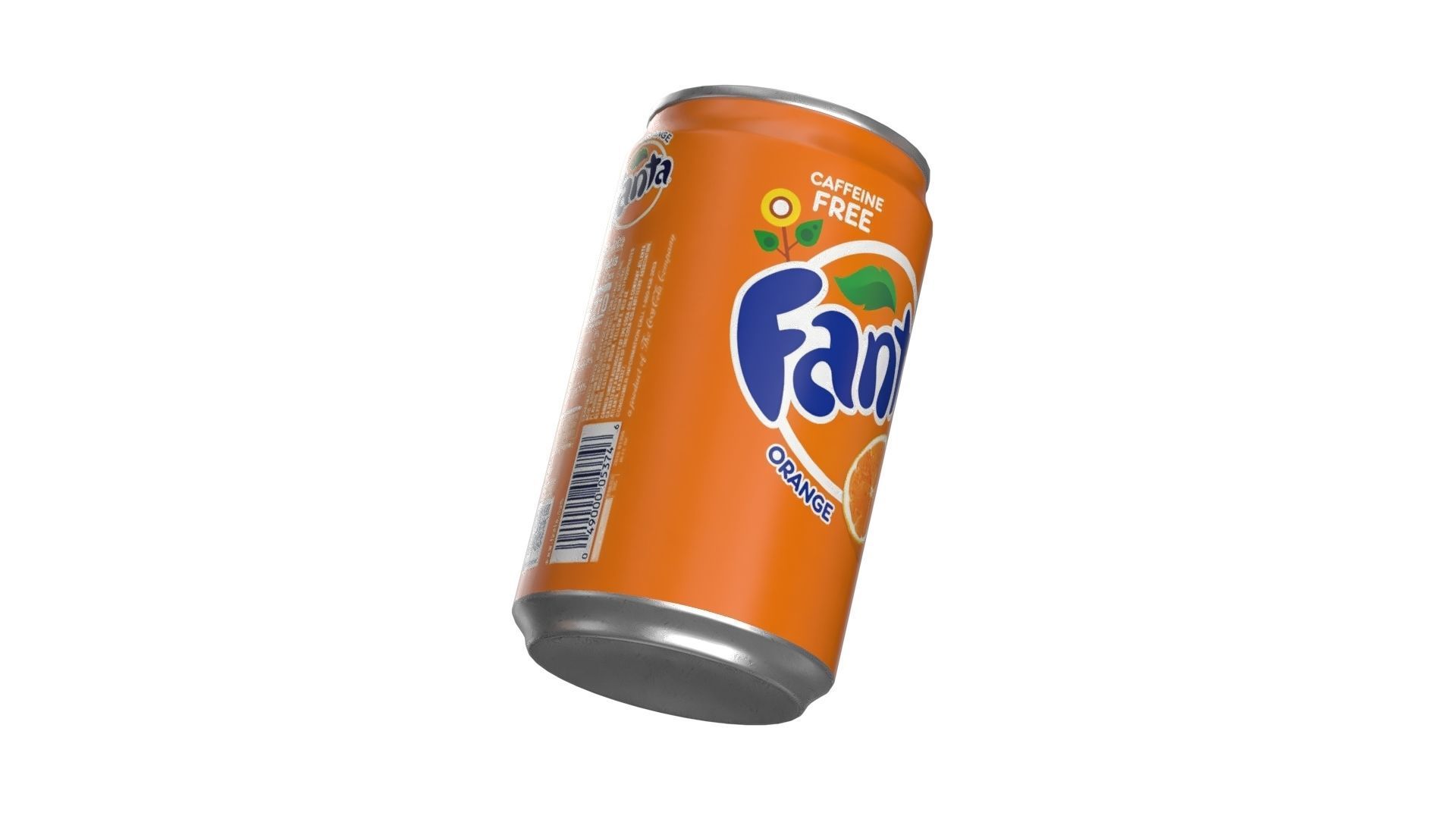 Fanta Drink Can Sleek 200ml 03 Low-poly 3D model_10