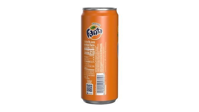 Fanta Drink Can Sleek 310ml 06 Low-poly 3D model 4