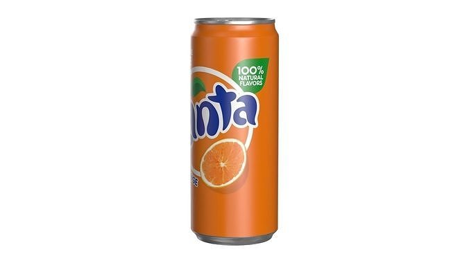 Fanta Drink Can Sleek 310ml 06 Low-poly 3D model 7