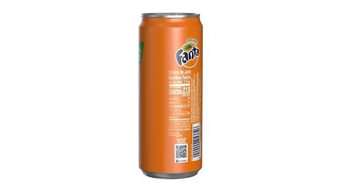 Fanta Drink Can Sleek 310ml 06 Low-poly 3D model 5
