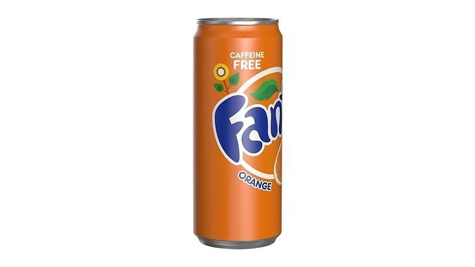 Fanta Drink Can Sleek 310ml 06 Low-poly 3D model 2