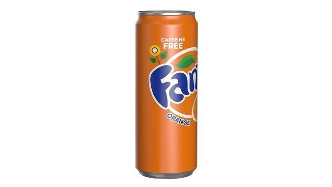 Fanta Drink Can Sleek 330ml 07 Low-poly 3D model 2