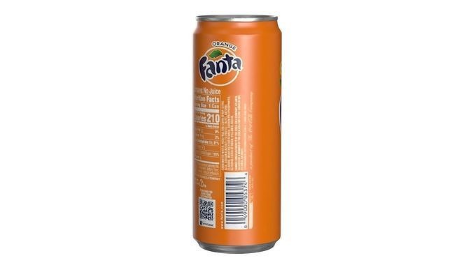 Fanta Drink Can Sleek 330ml 07 Low-poly 3D model 4