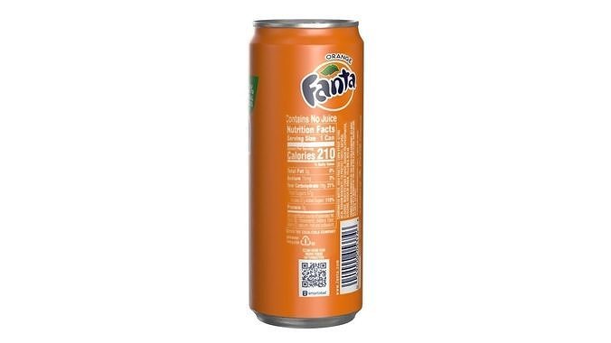 Fanta Drink Can Sleek 330ml 07 Low-poly 3D model 5