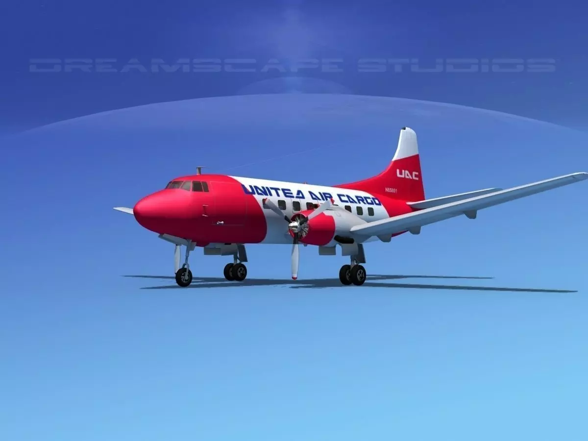 Martin 404 United Air Cargo 3D model