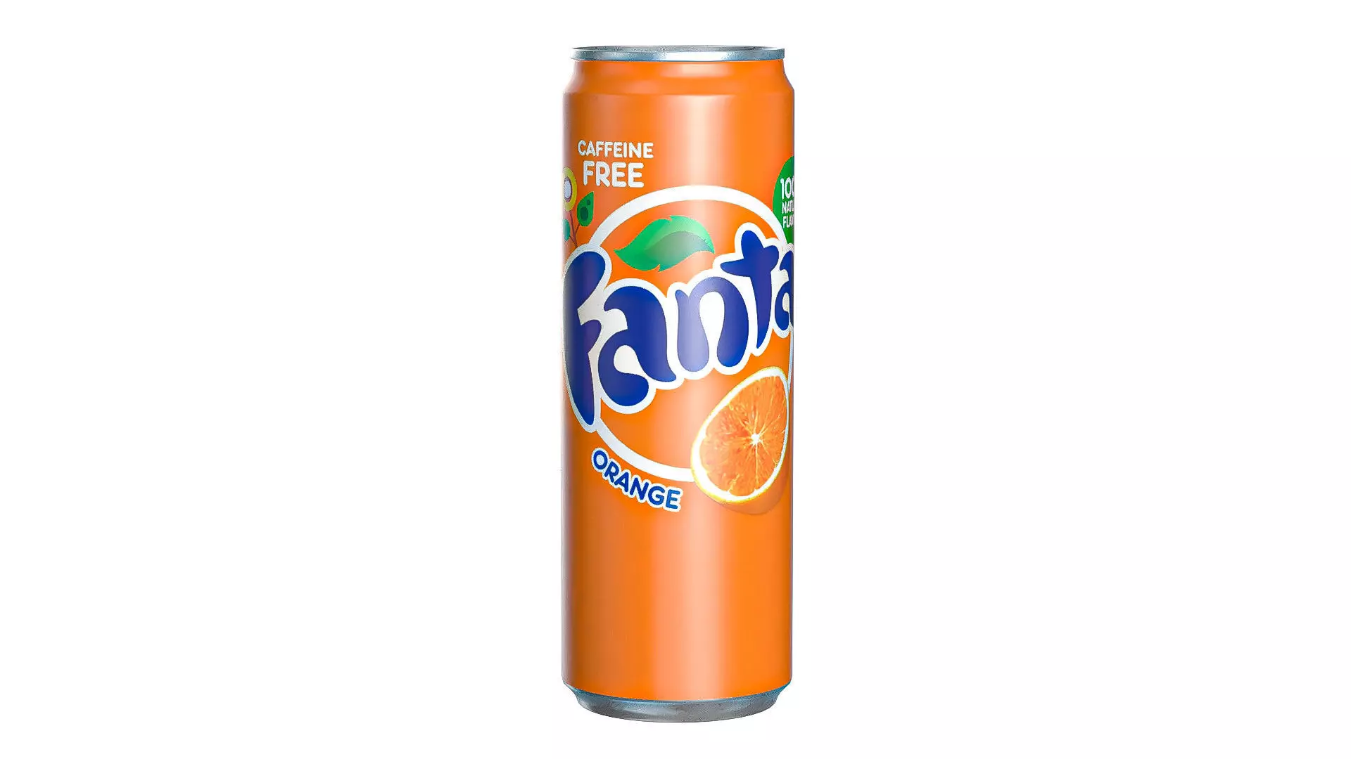 Fanta Drink Can Sleek 355ml 08 Low-poly 3D model