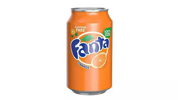 Fanta Drink Can 330ml 10 Low-poly 3D model