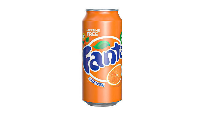 Fanta Drink Can 473ml 13 Low-poly 3D model