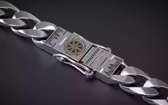 LOCK BOX FOR CHAINS AND BRACELETS WITH A SLAVIC CHARM 10mm