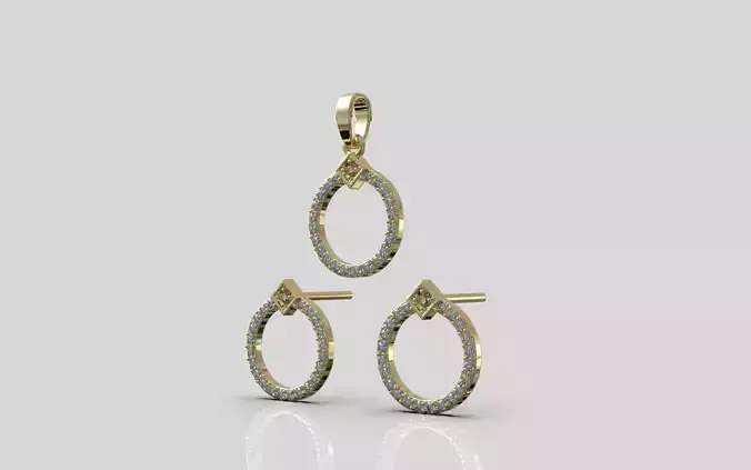 Lightweight earring necklace pendant model 918