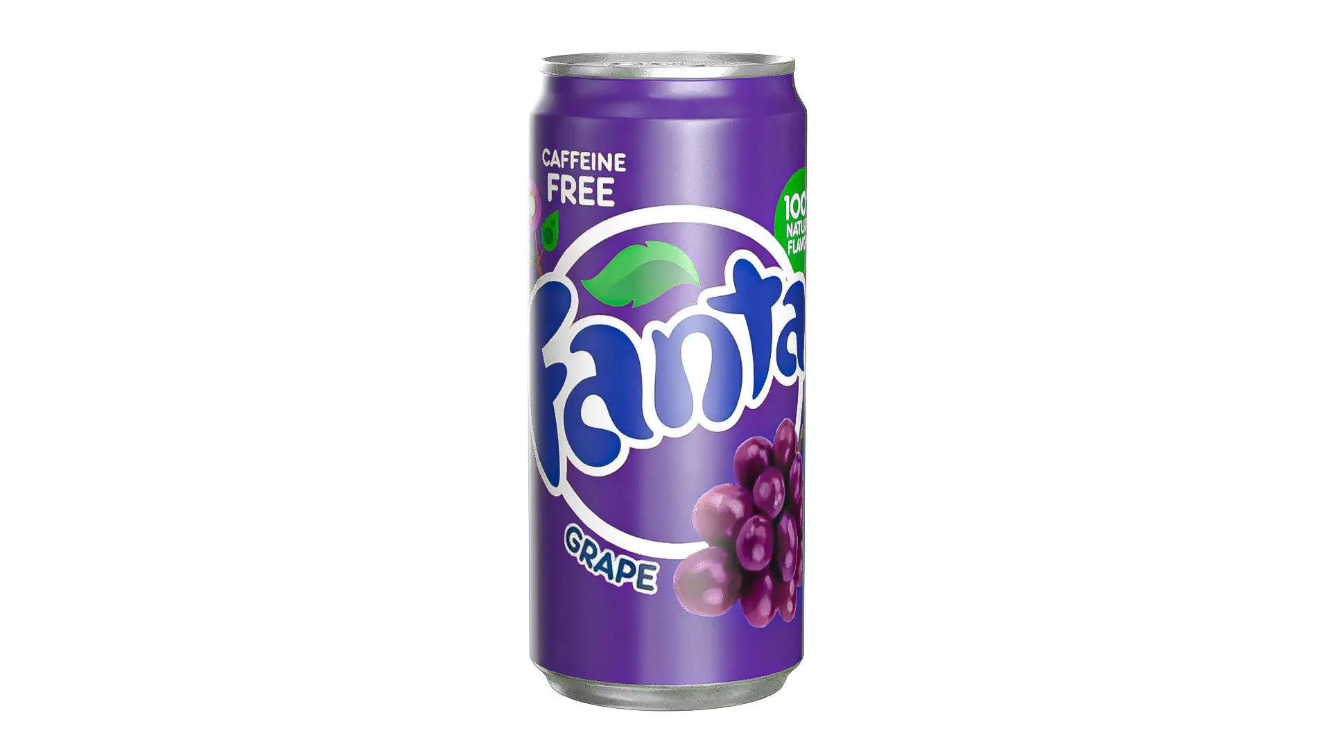 Fanta Grape Drink Can Sleek 270ml 05 Low-poly 3D model
