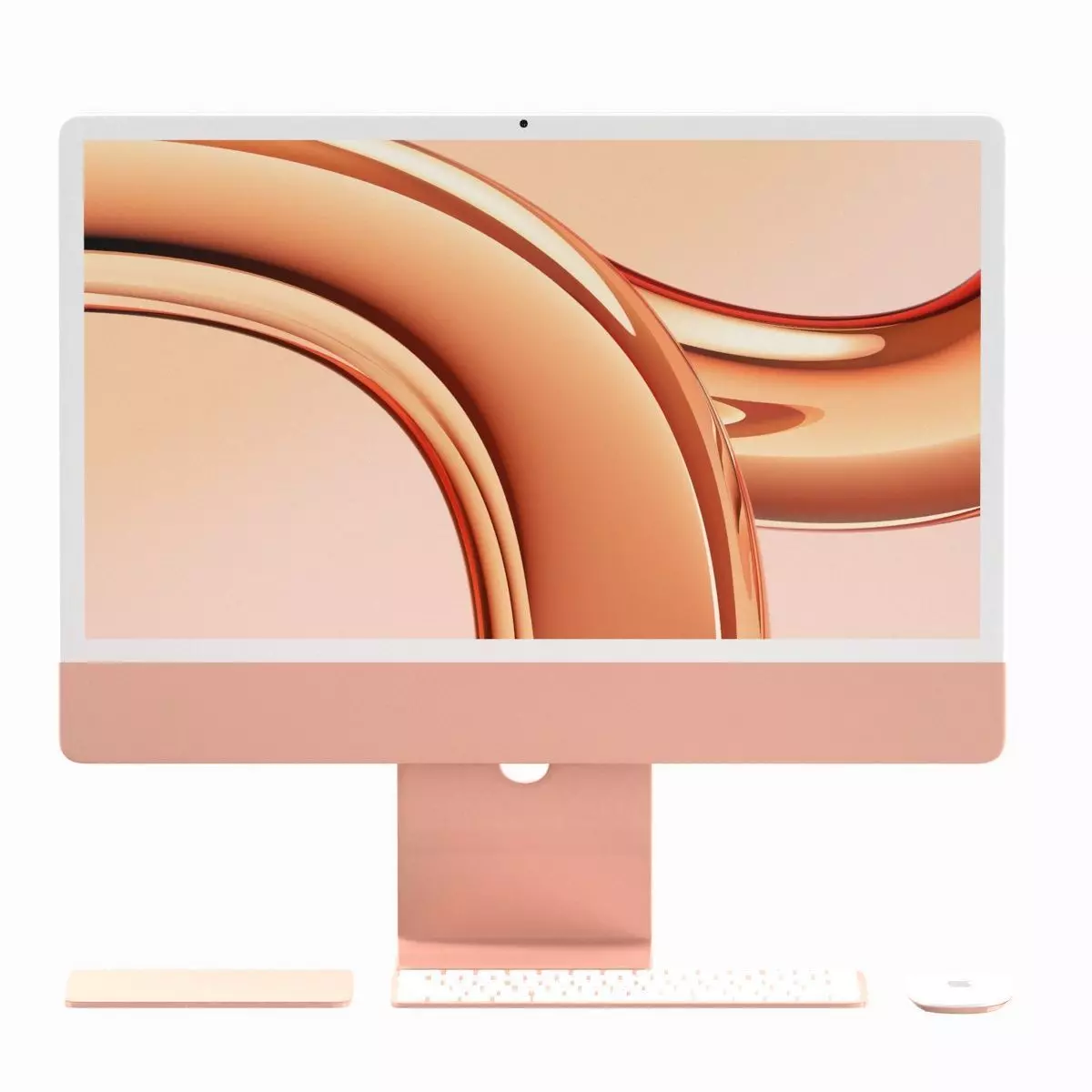 Apple iMac 2023 Orange 3D model