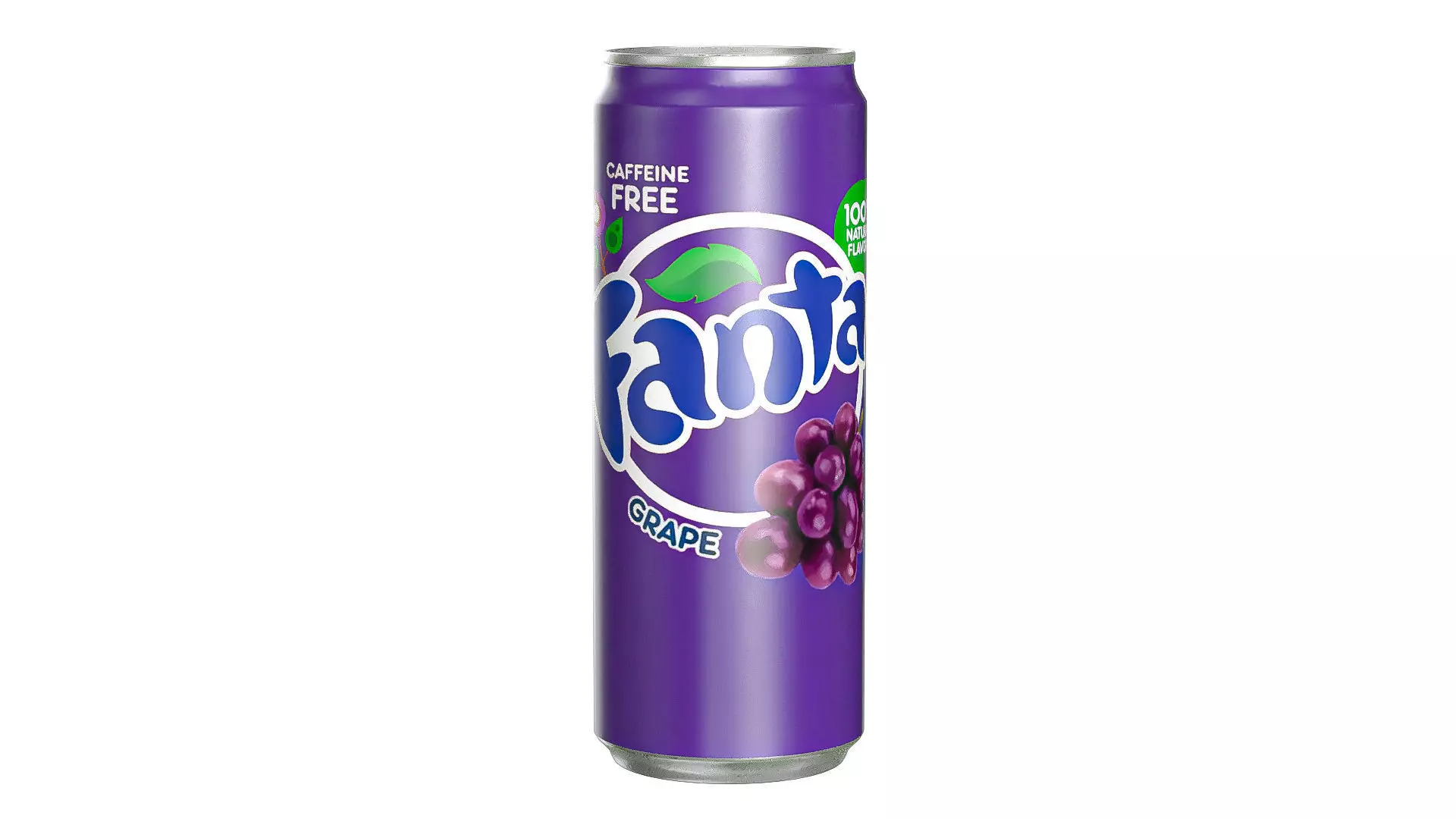 Fanta Grape Drink Can Sleek 330ml 07 Low-poly 3D model