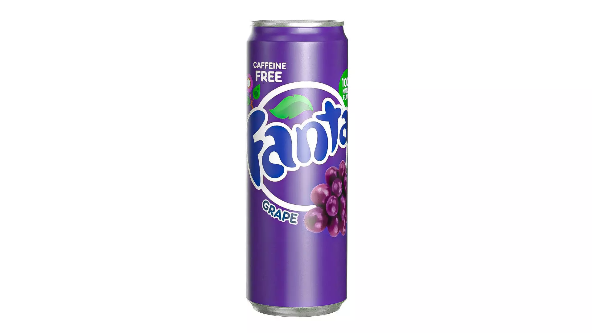 Fanta Grape Drink Can Sleek 355ml 08 Low-poly 3D model